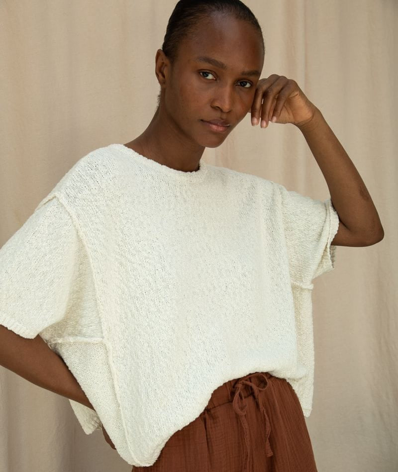 Beaumont Organic Clothing Alessia Cotton Linen Knit Top
