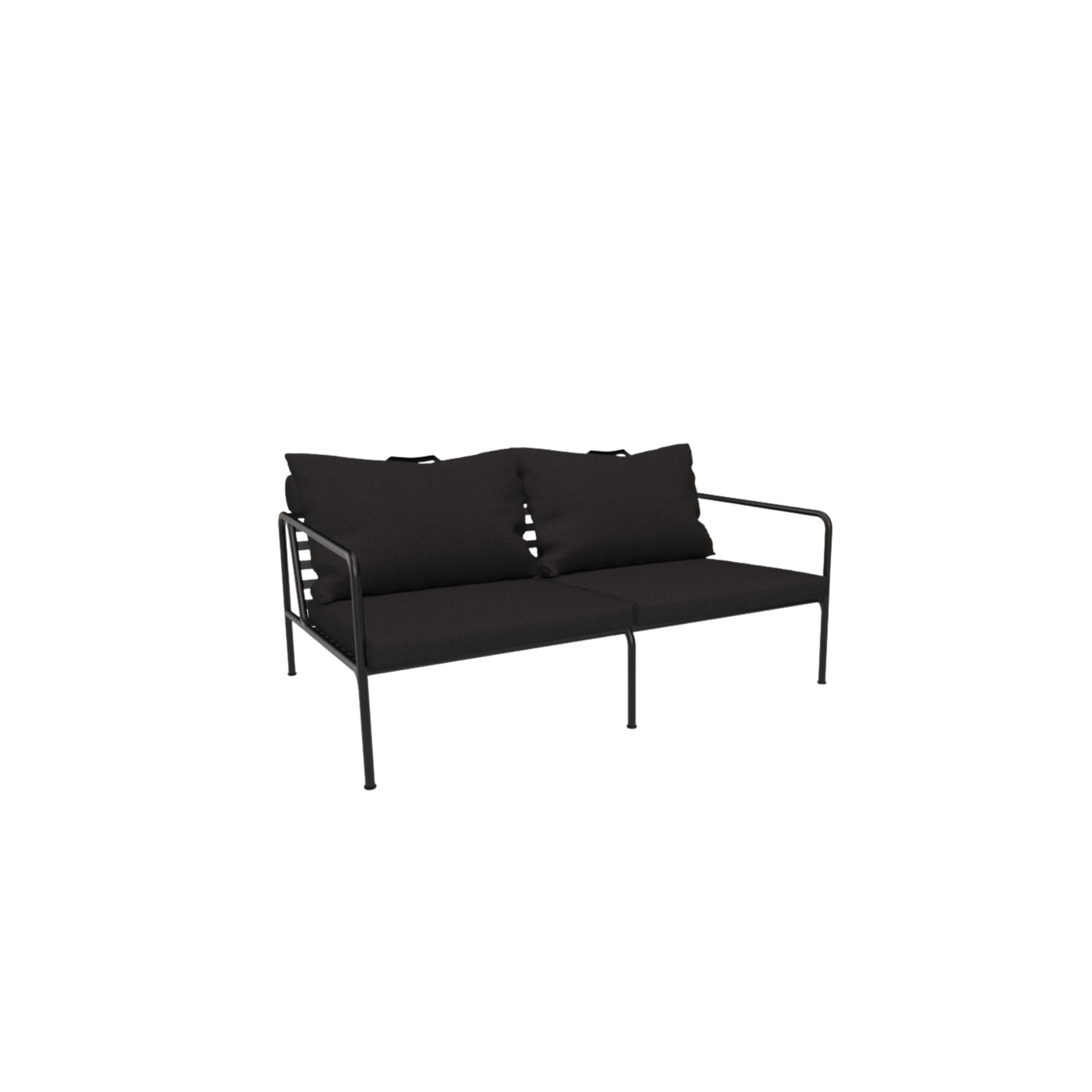 HOUE SHOP Black Frame + Black Fabric Avon Outdoor Lounge Sofa