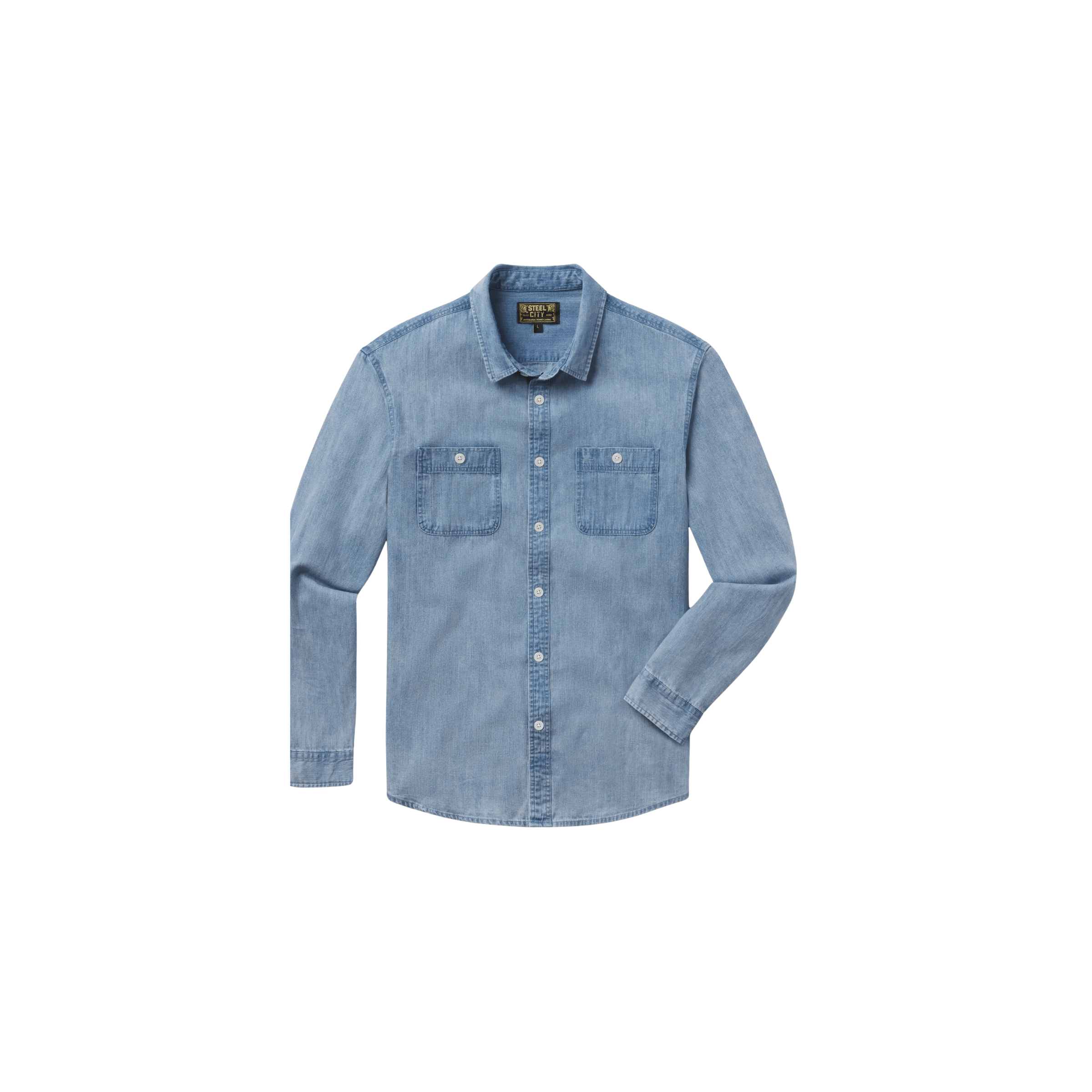 Steel City SHOP Blue Chambray Shirt