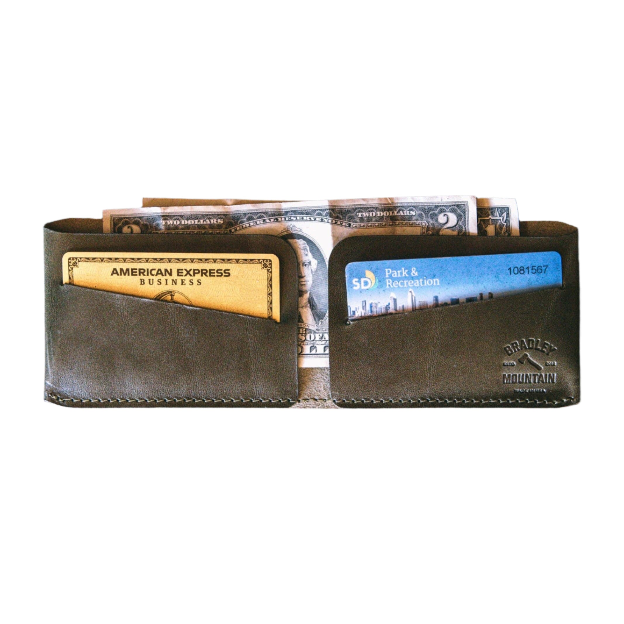 Bradley Mountain Bradley Mountain - Minimal Billfold Wallet - Olive