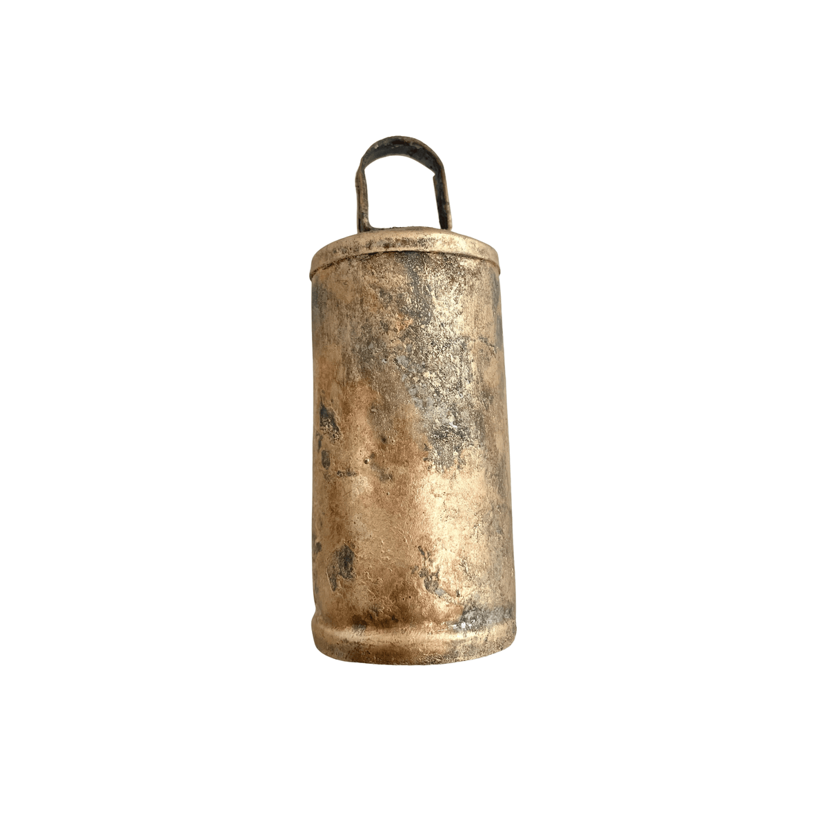 fort & field SHOP Brass Finish Flat Top Christmas Bell