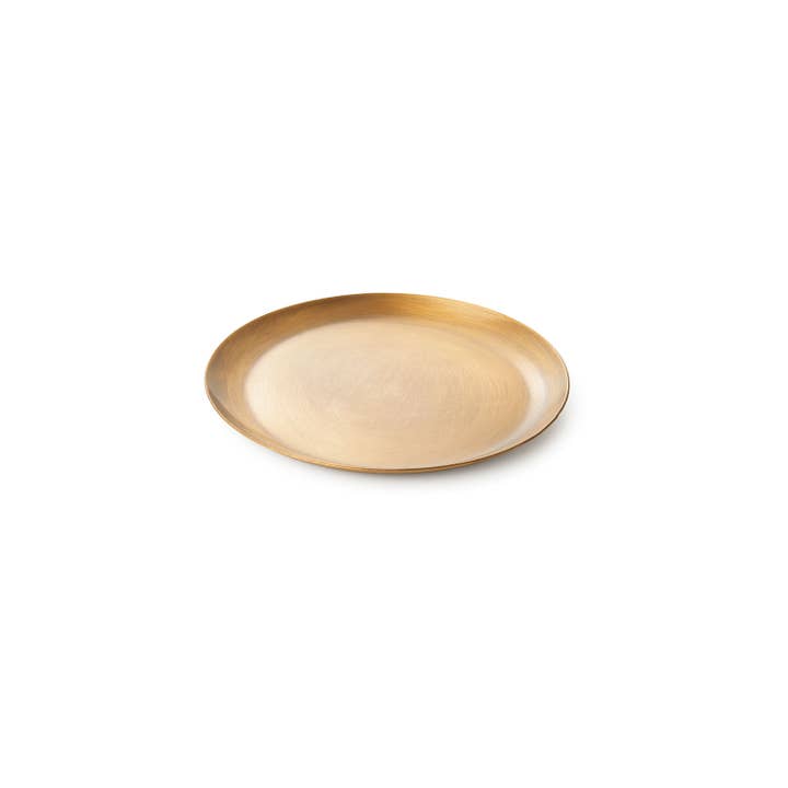 Fog Linen Work Decorative Trays Small Brass Round Plate