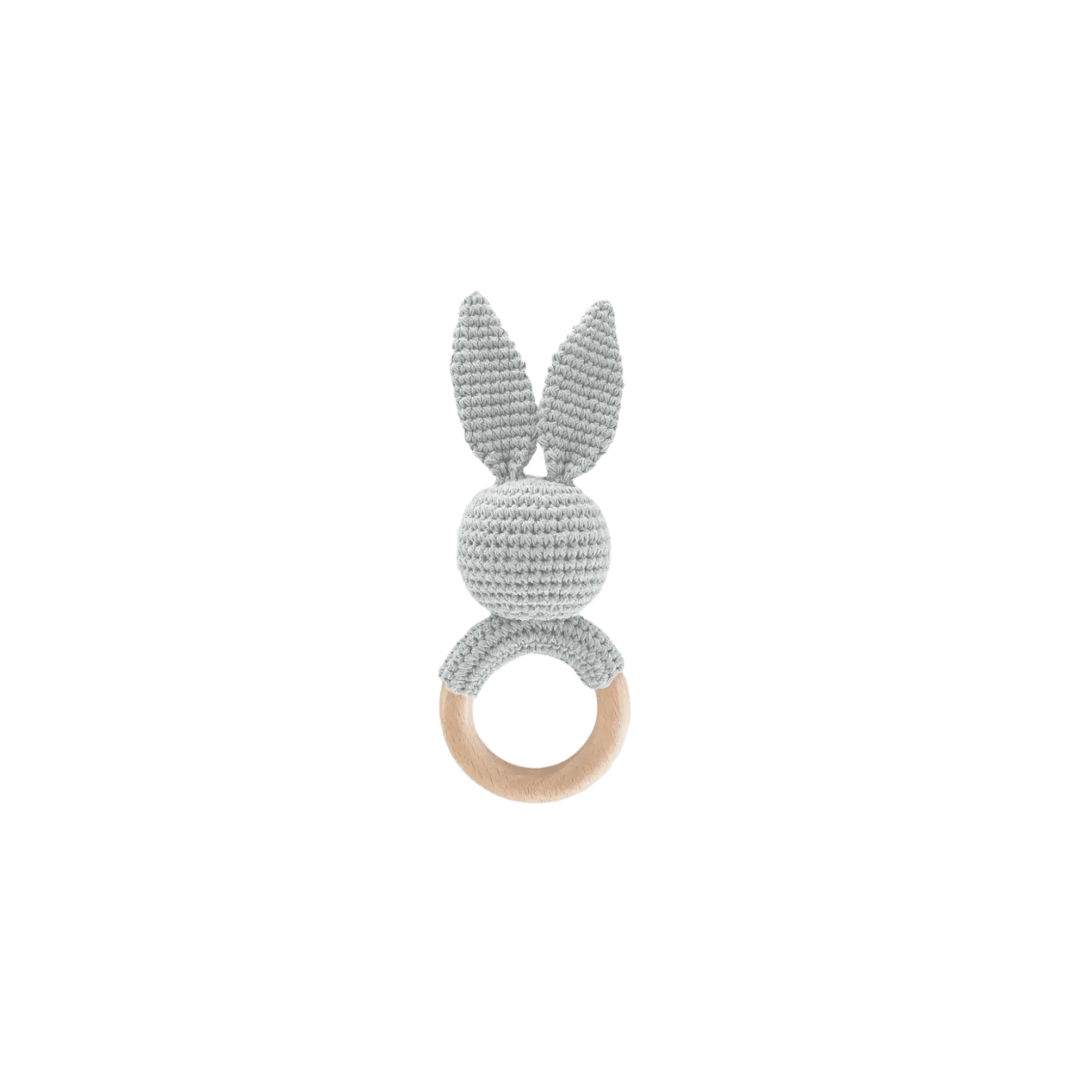 The Blueberry Hill Baby Toys Bunny Crocheted Teether Rattle