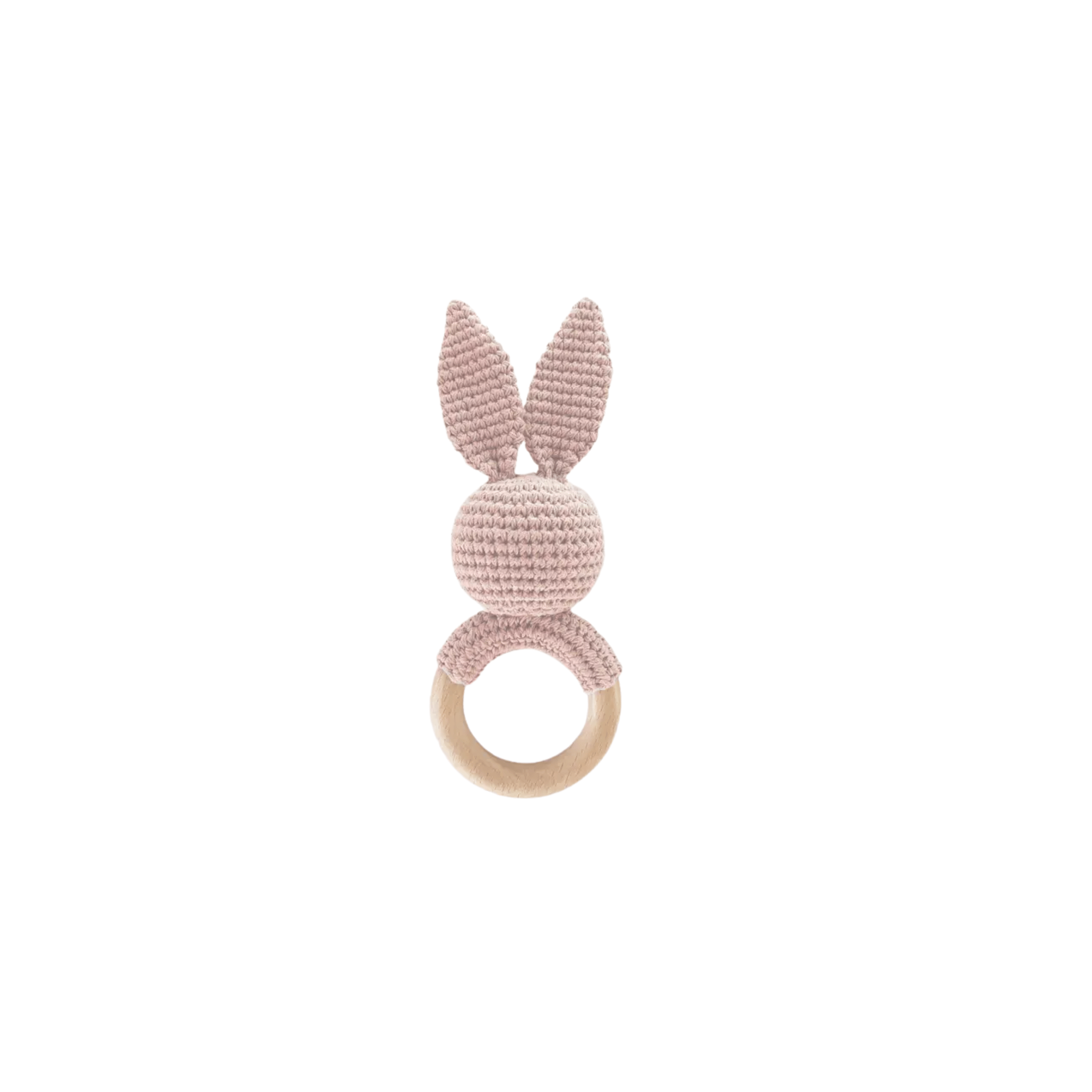 The Blueberry Hill Baby Toys Bunny Crocheted Teether Rattle