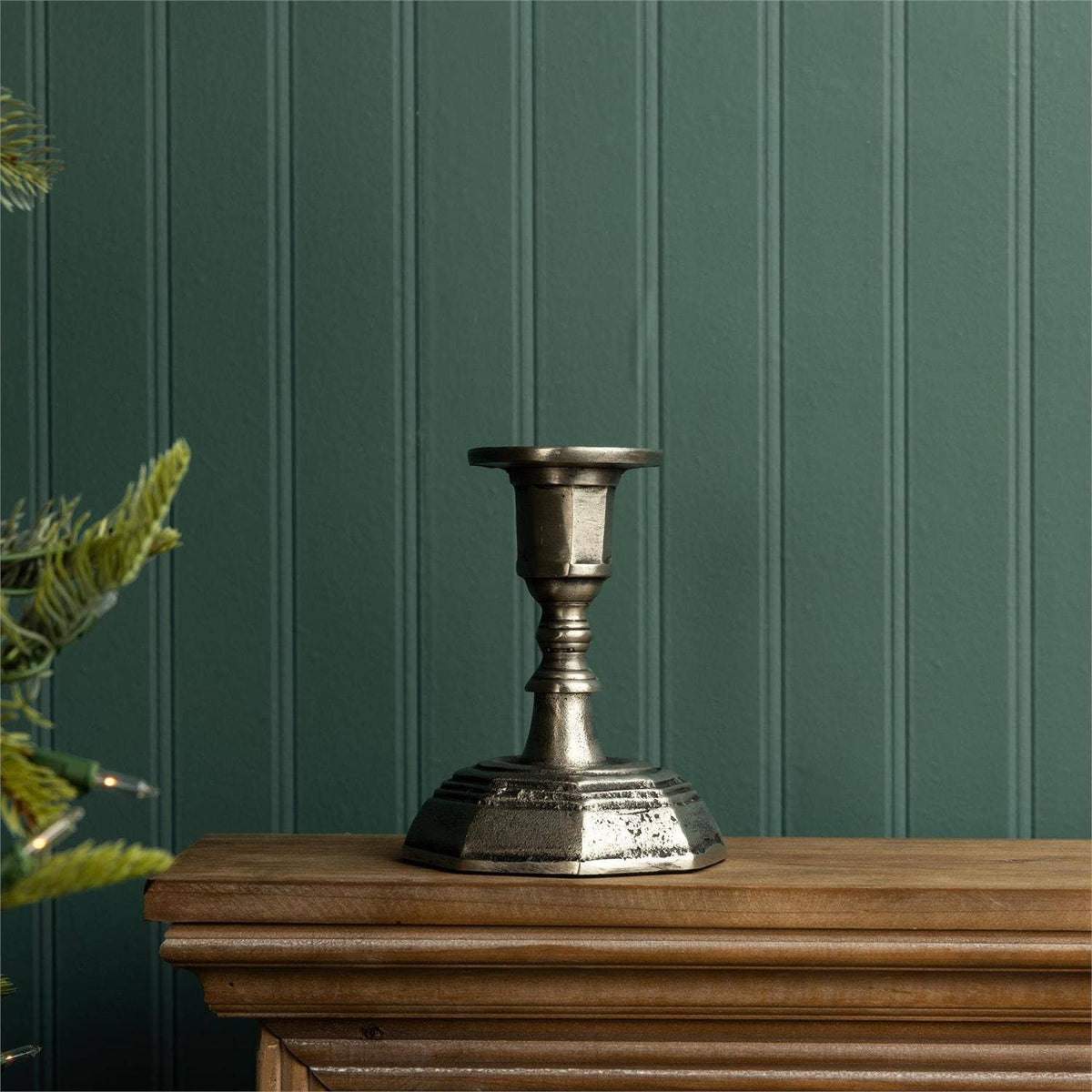 Audrey's Home & Gift SHOP Candle Holder, Antiqued Pewter Finish