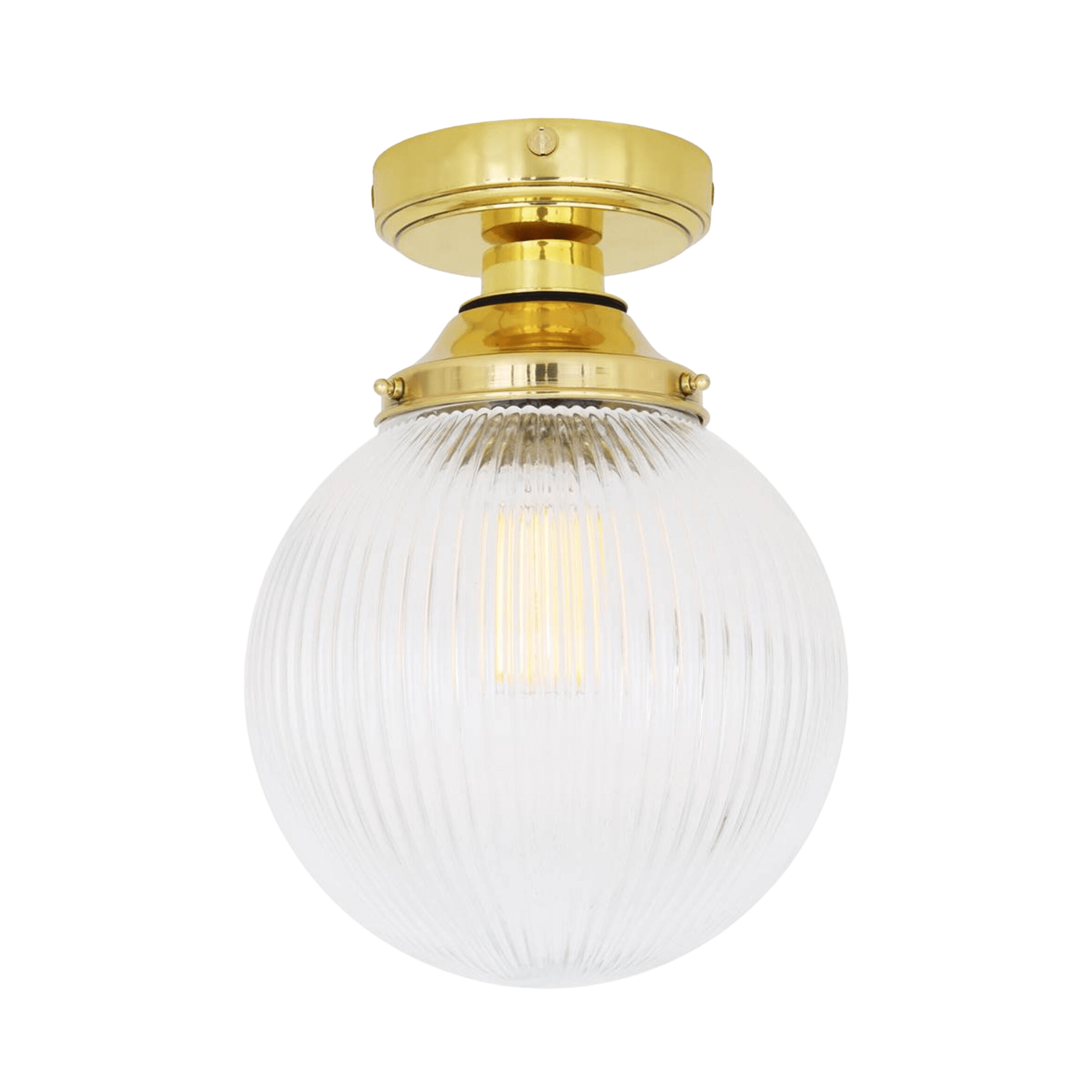 Mullan Lighting Lighting Polished Brass Cherith Globe Ceiling Light