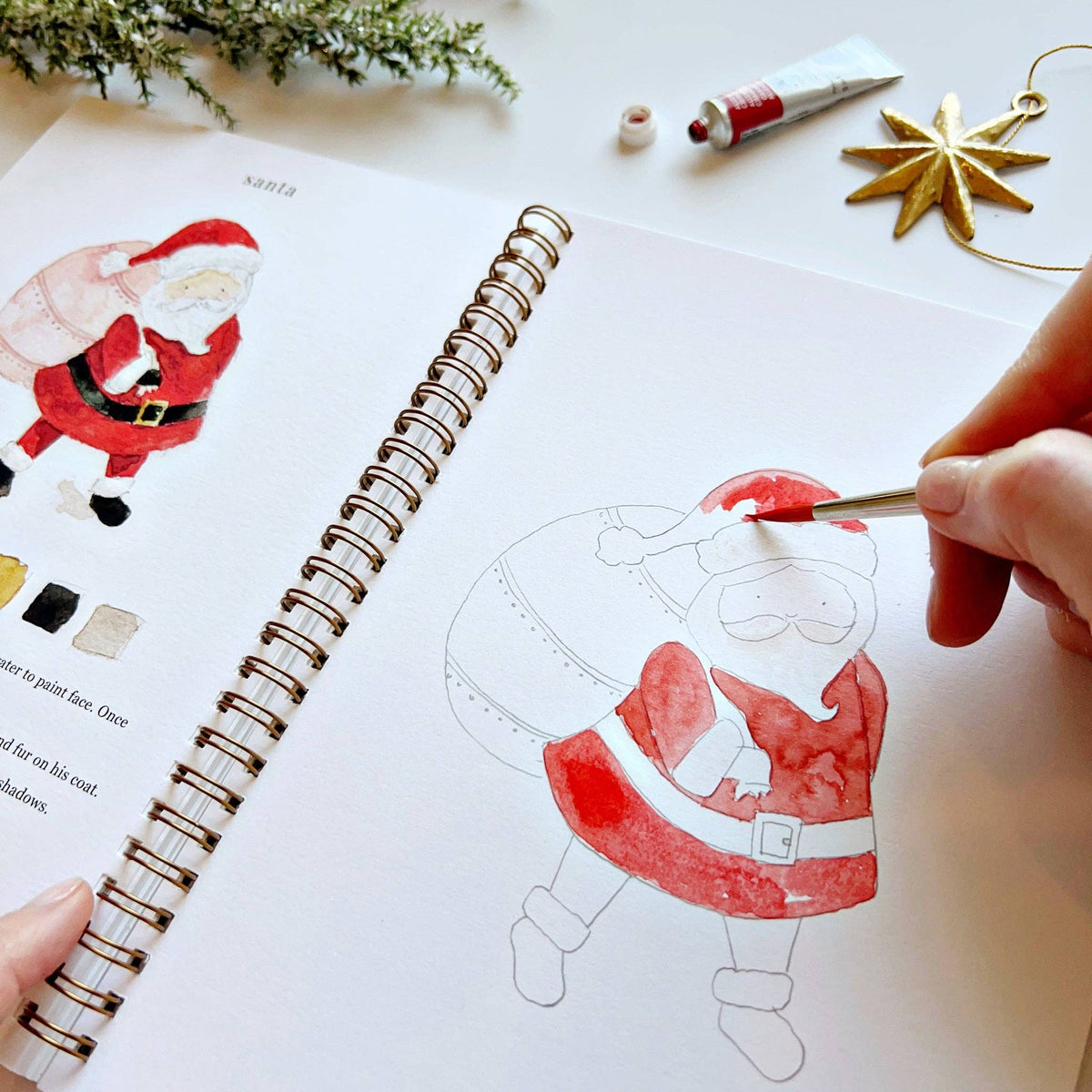emily lex studio Stationery Christmas Watercolor Workbook
