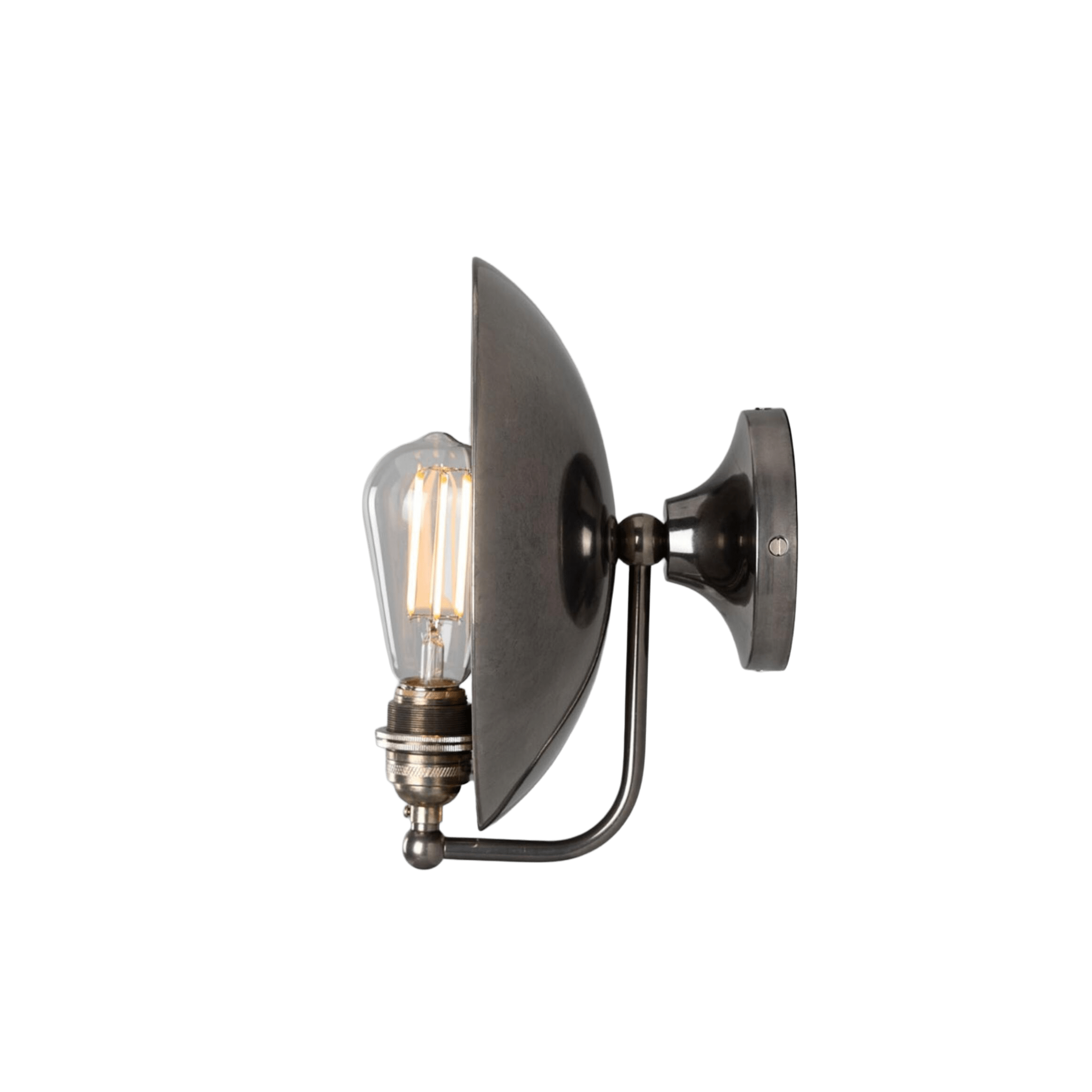 Mullan Lighting Lighting Chulainn Industrial Brass Dish Wall Sconce