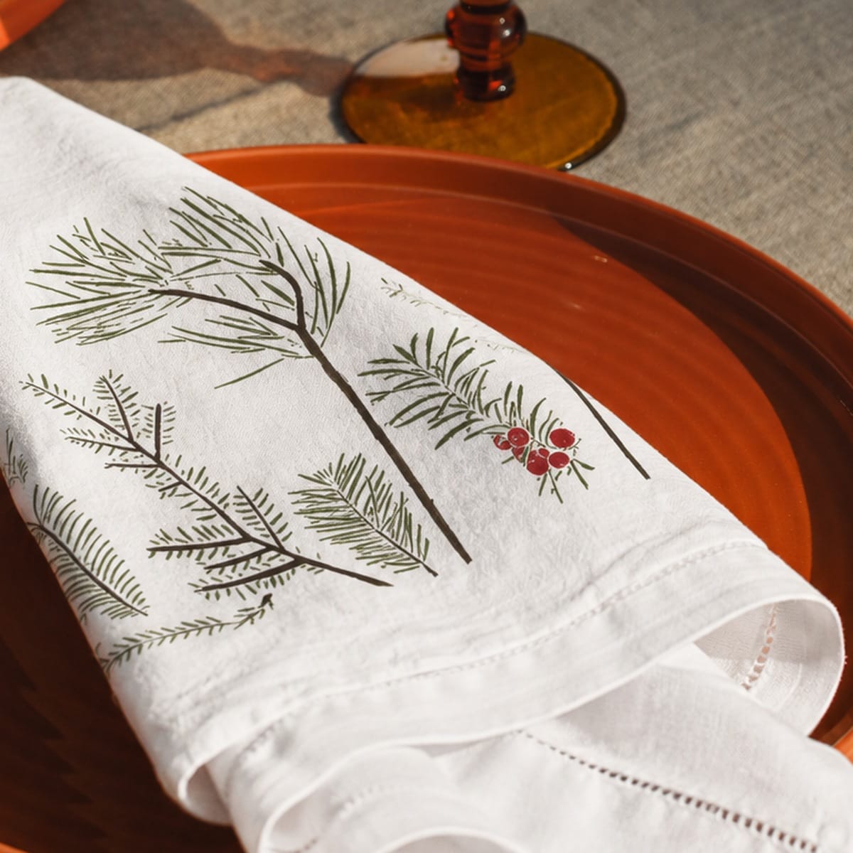 June & December SHOP Conifers Tea Towel