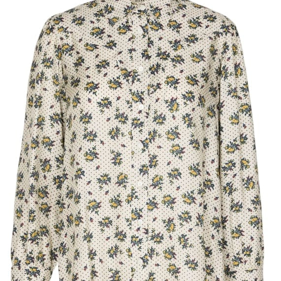 Diega Clothing Ecru / X-Small Costelina Printed Shirt