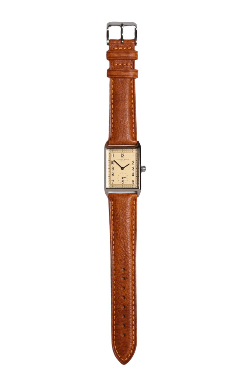 Curated Basics Curated Basics - Classic Rectangular Watch: Green Leather