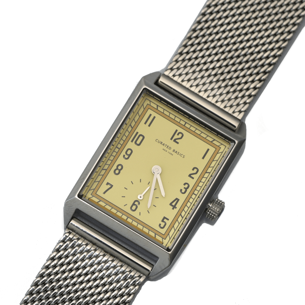 Curated Basics Steel Mesh Curated Basics - Classic Rectangular Watch