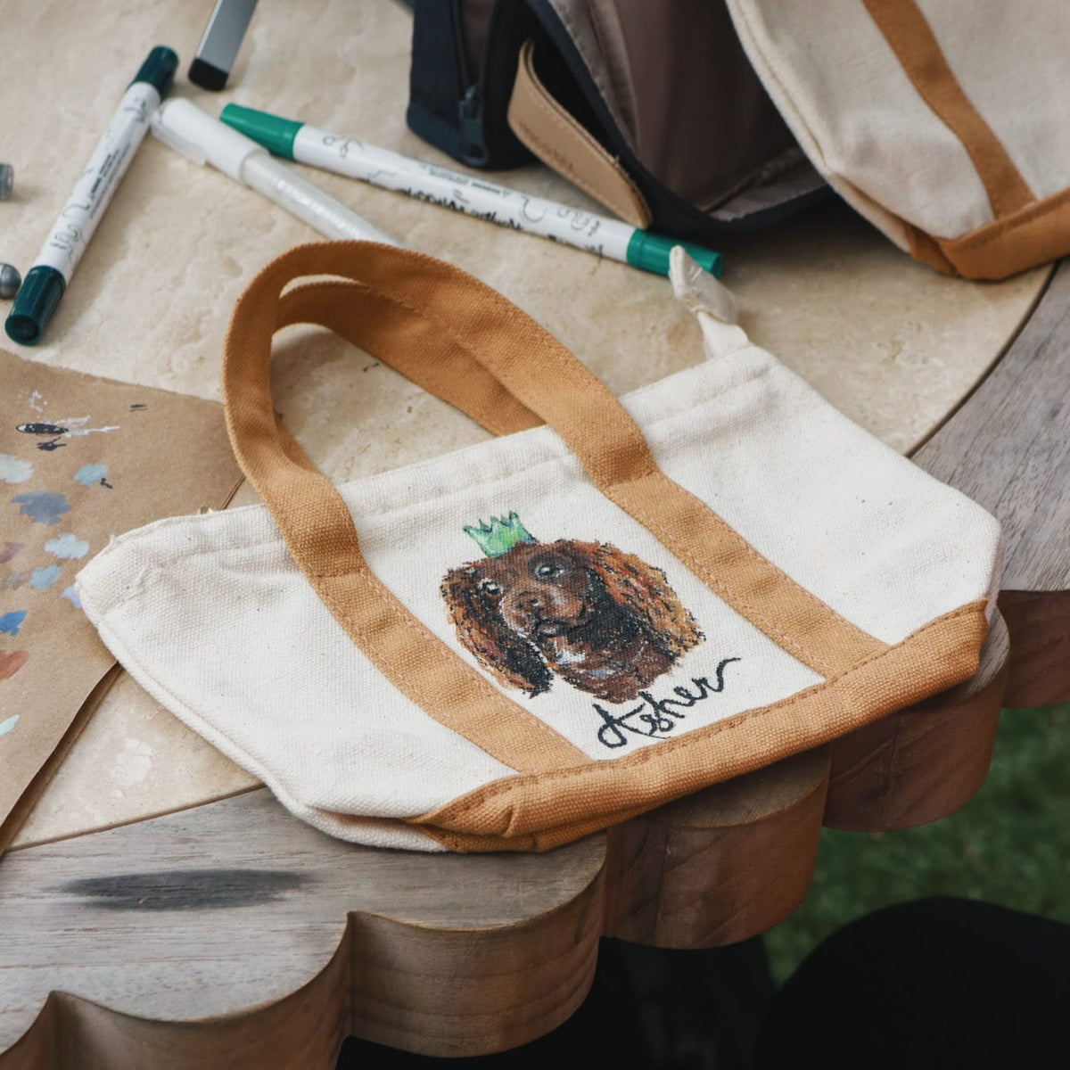 Asher + Rye Custom Pet Portrait on Mini Canvas Bag | Wag-O-Ween 2026