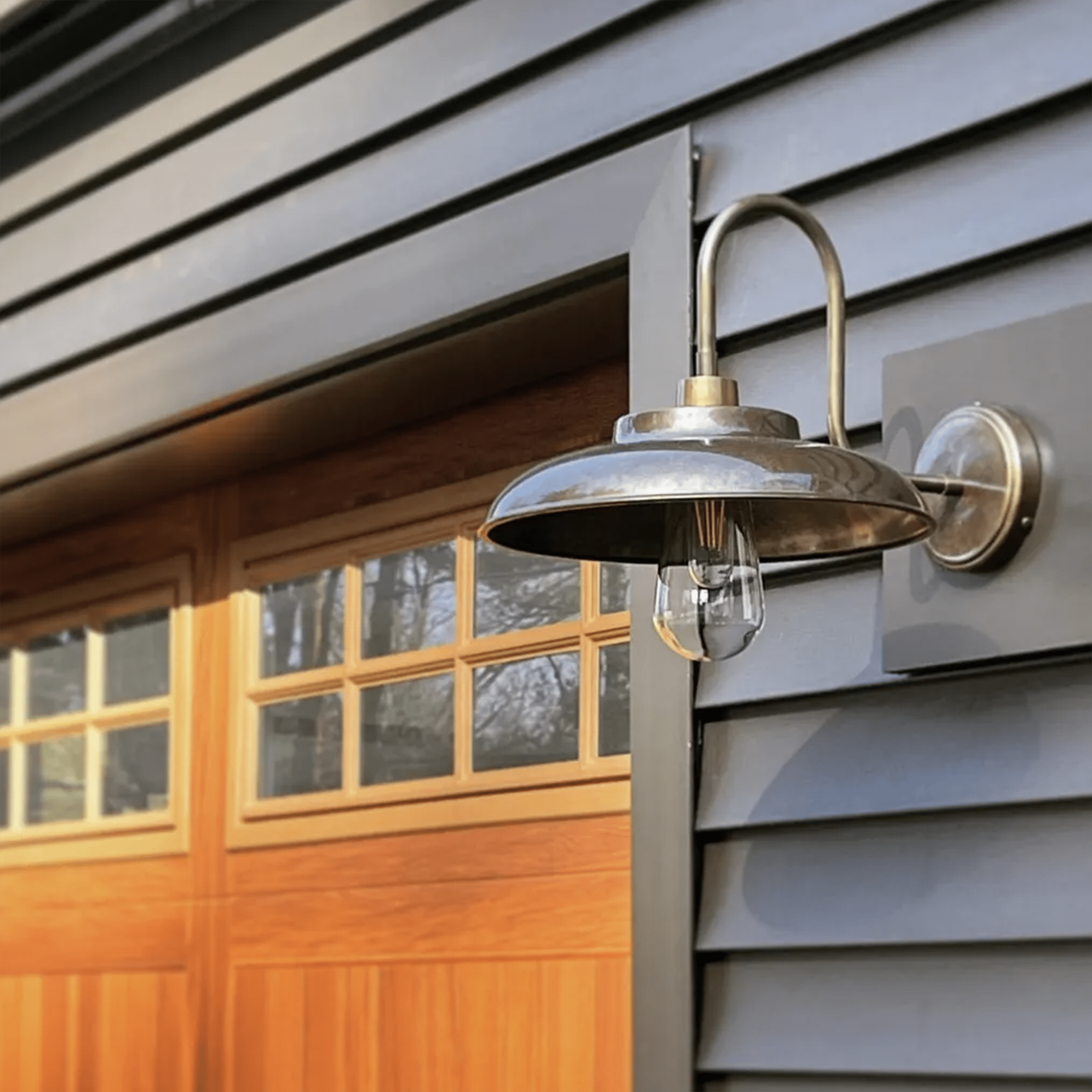 Mullan Lighting Lighting Darya Outdoor Swan Neck Wall Sconce