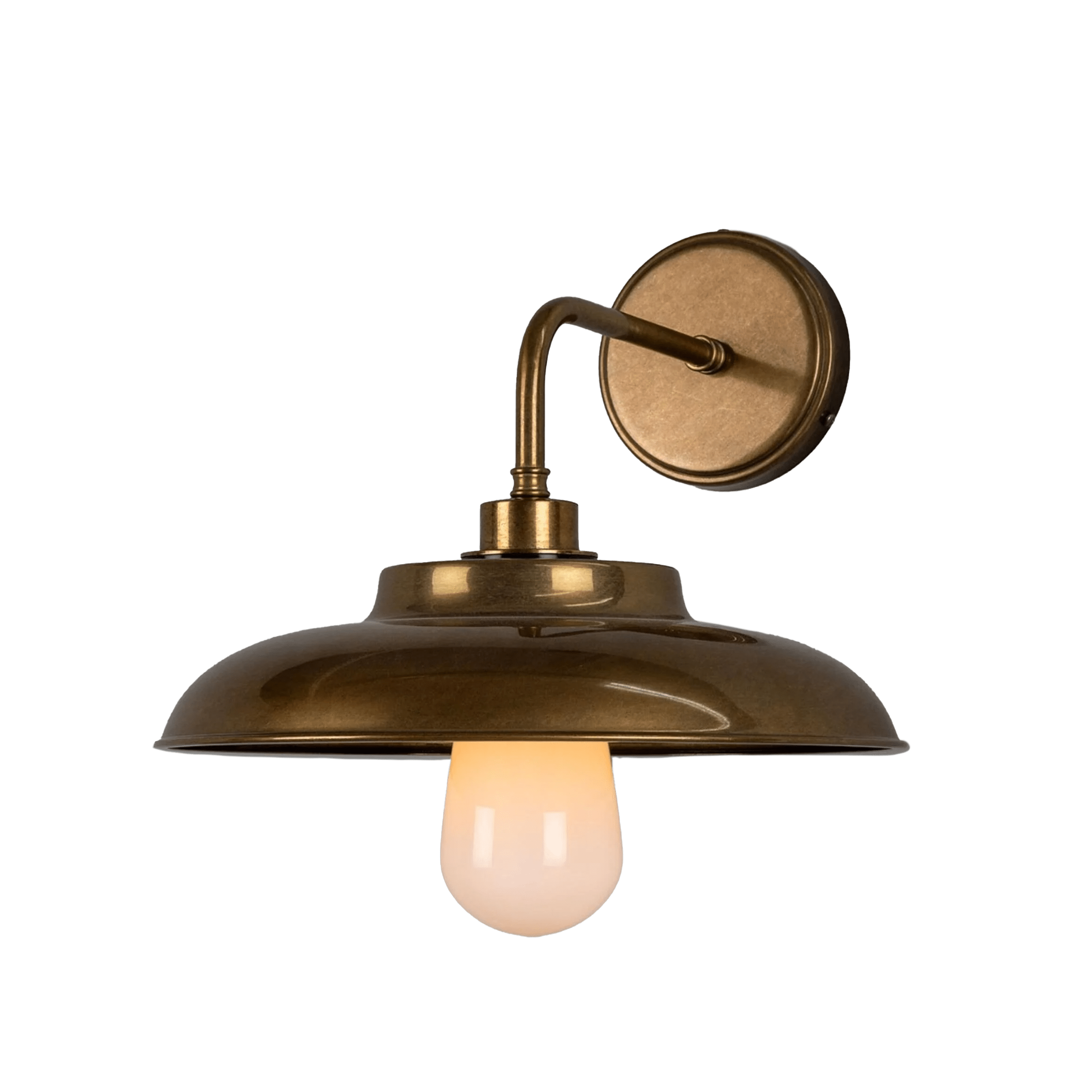 Mullan Lighting Lighting Antique Brass / Opal Darya Outdoor Wall Sconce