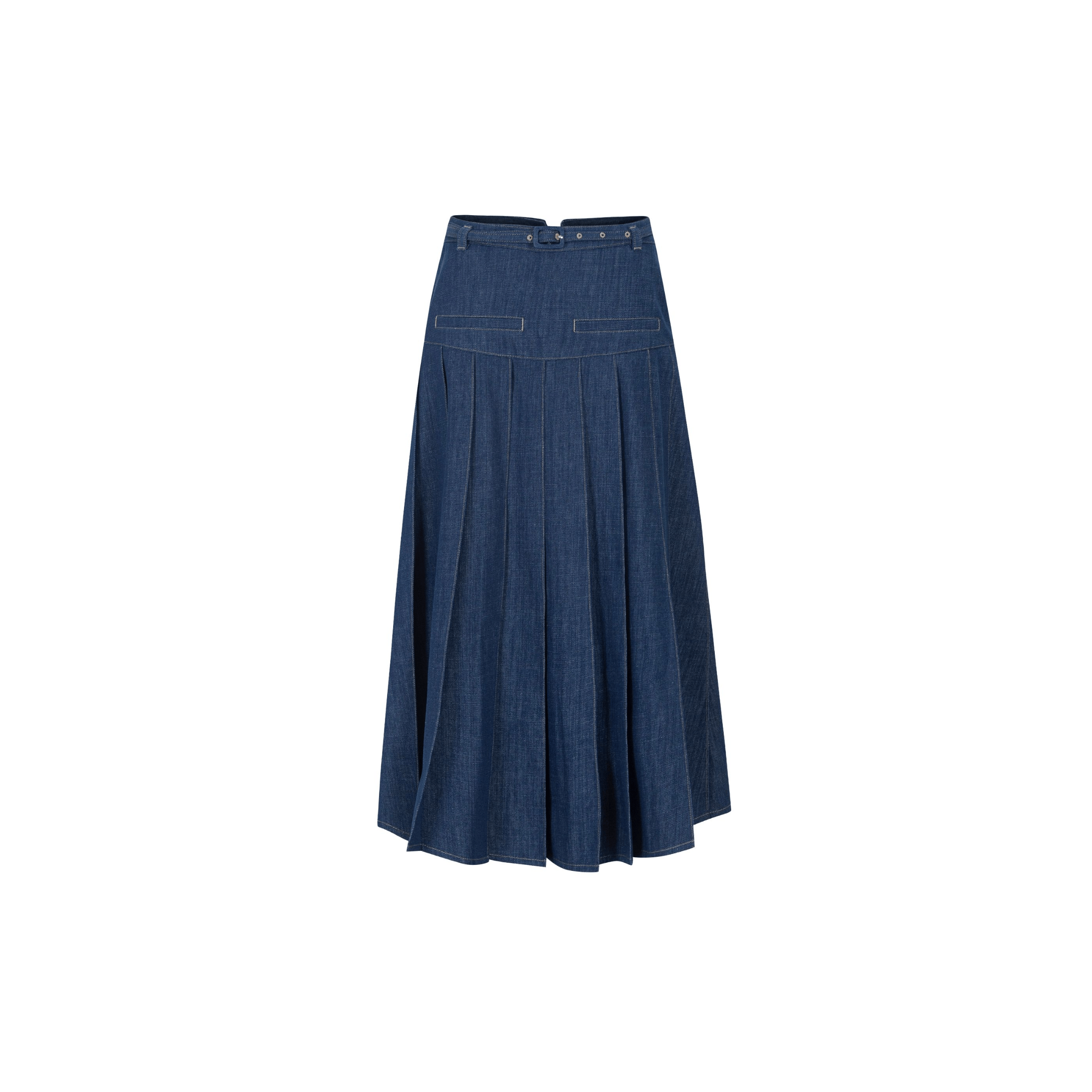Studio D'aaRI SHOP Extra Small Denim Yoke Pleats Skirt
