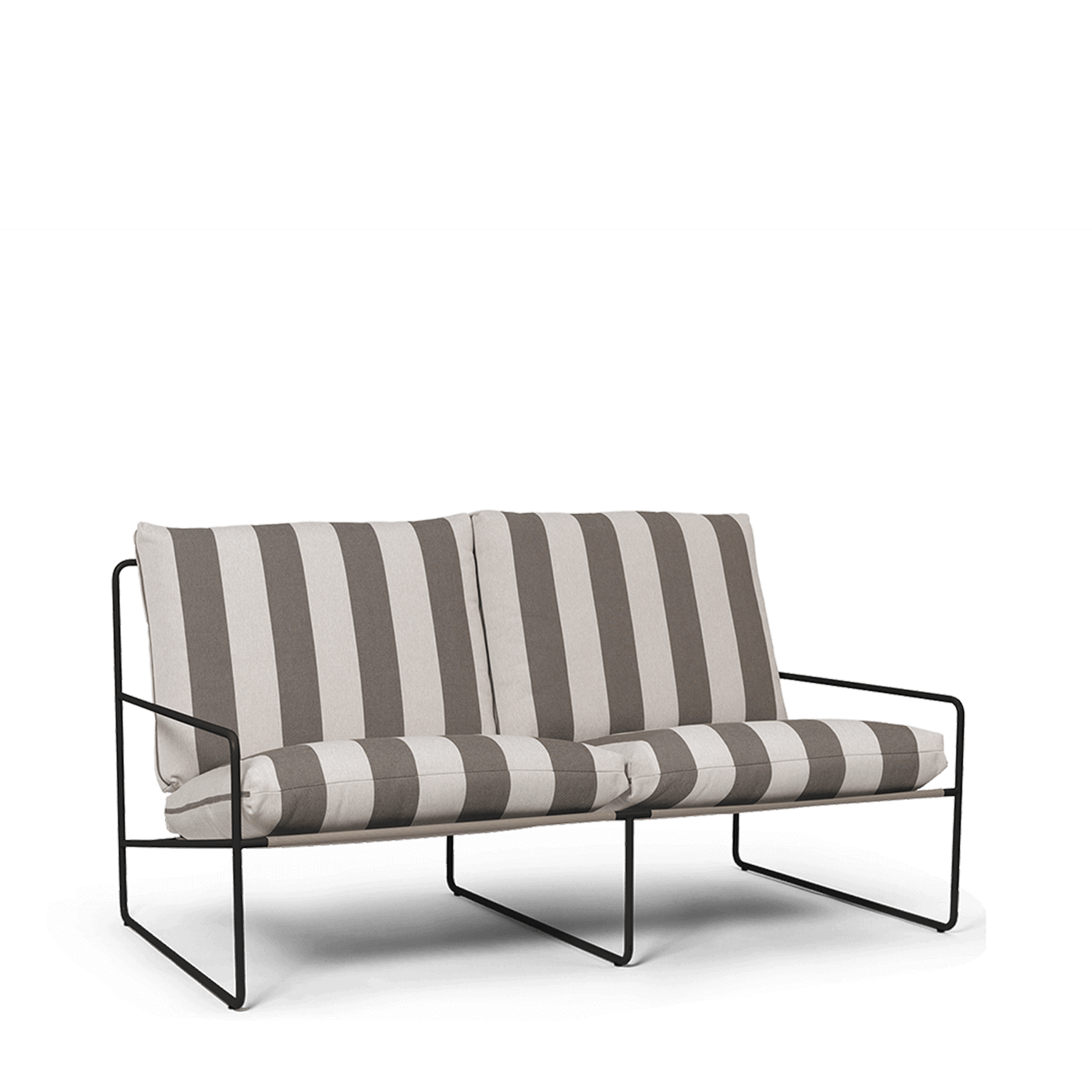 Ferm Living Outdoor 2-Seater / Chocolate Stripe Desert Outdoor Sofa