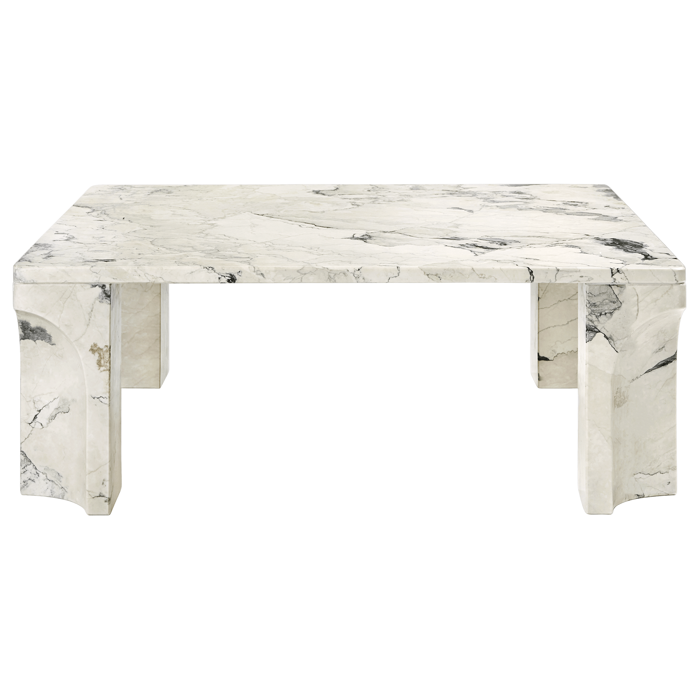 Gubi Furniture Electric Grey Limestone / Square Doric Coffee Table