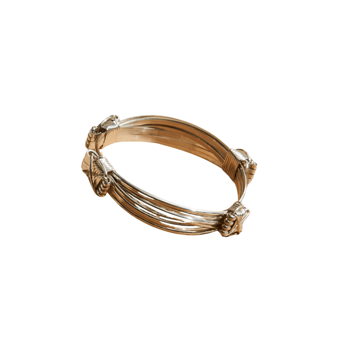 Asher + Rye Jewelry Silver Elephant Hair Bracelets Four Strand