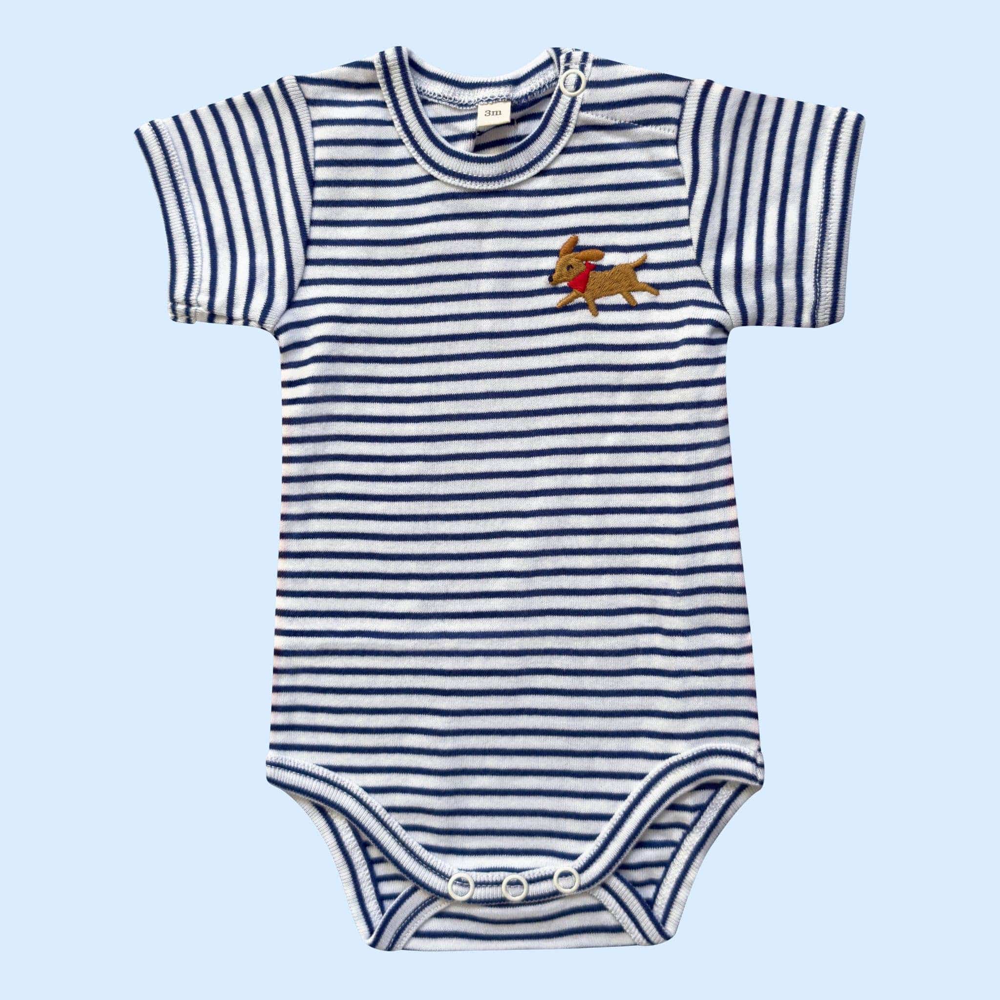 Estella SHOP 0-3 Mo. Embroidered Dog Onesie
