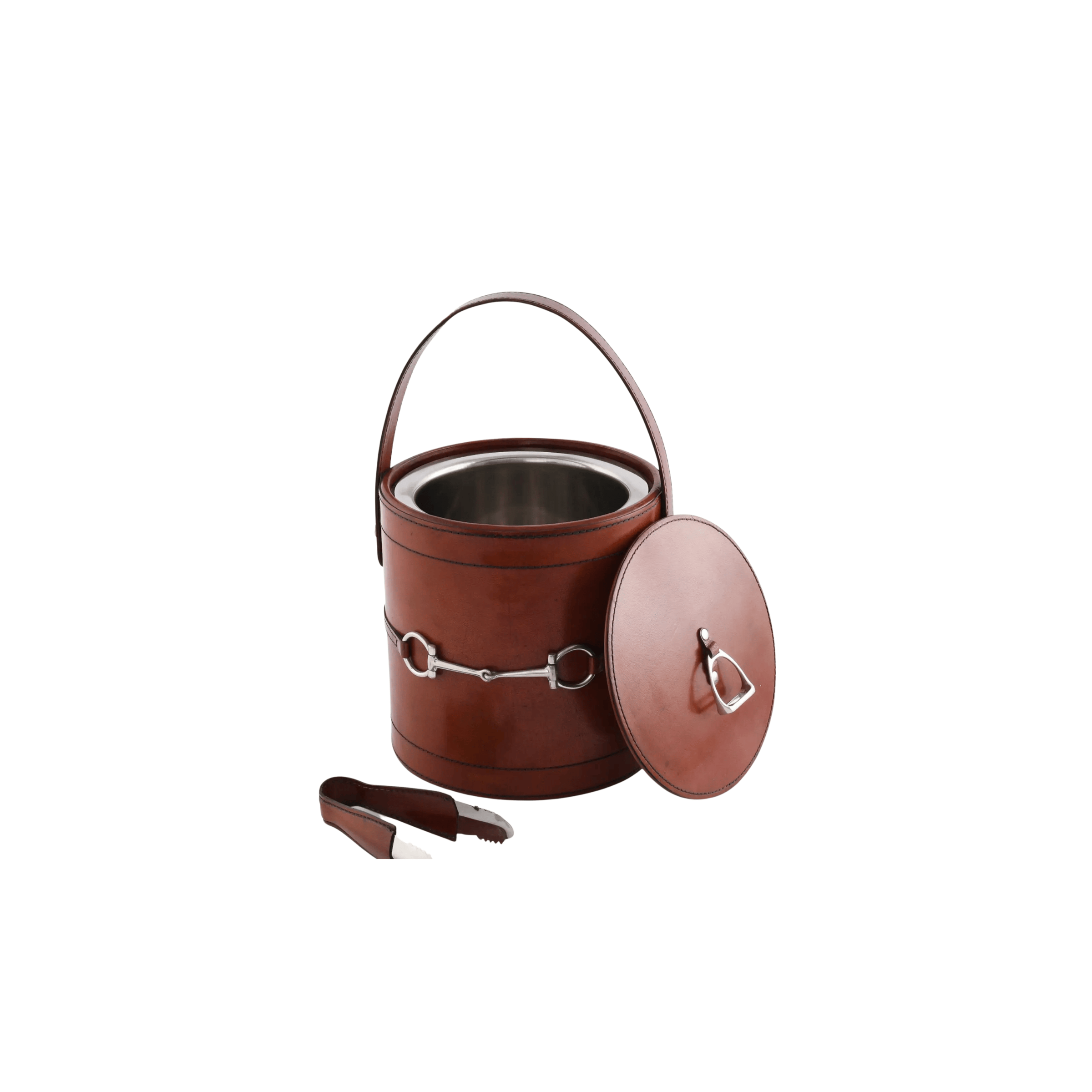 Vagabond House SHOP Equestrian Leather Ice Bucket