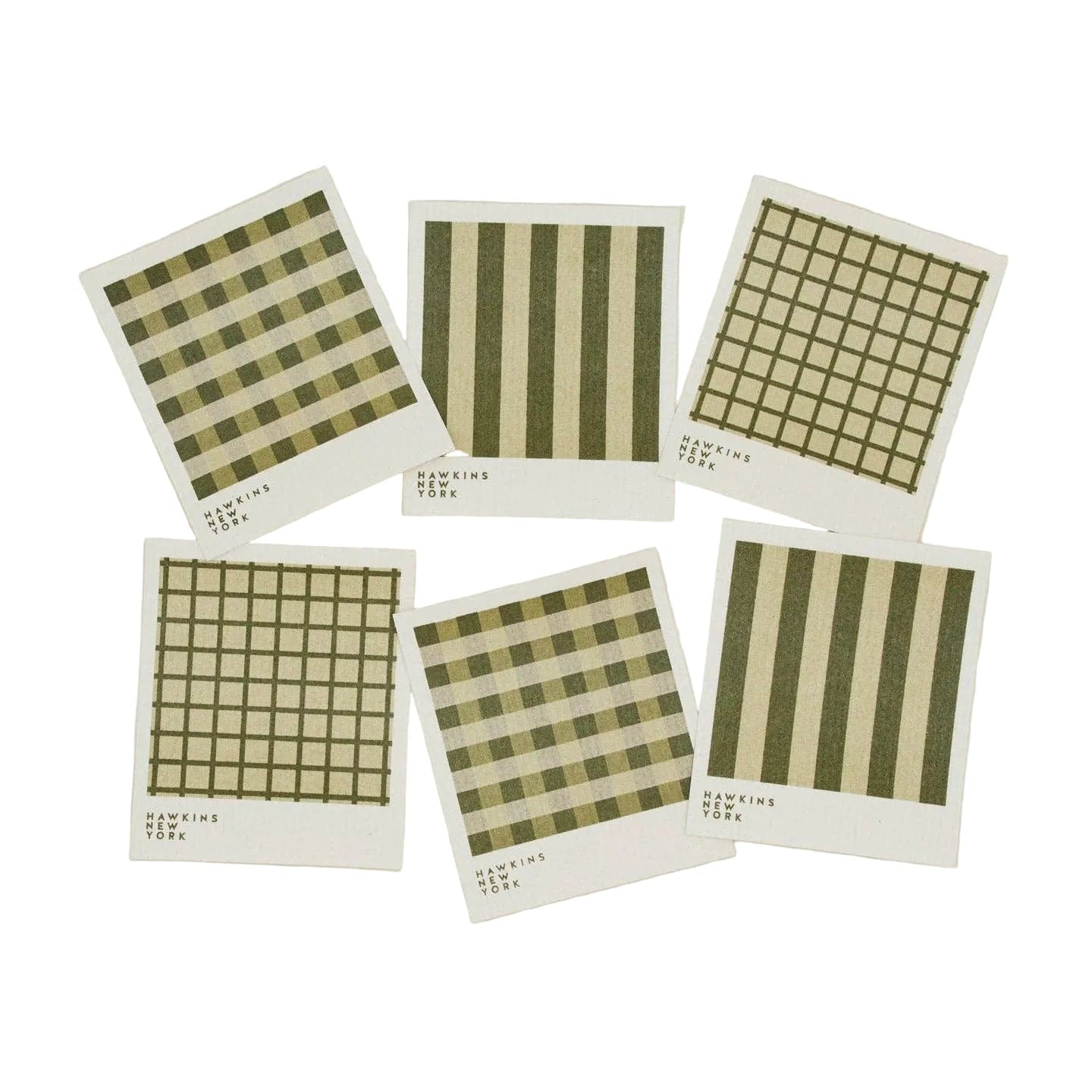 Hawkins New York Kitchen & Dining Olive/Sage Essential Swedish Dishcloths, Set of 6