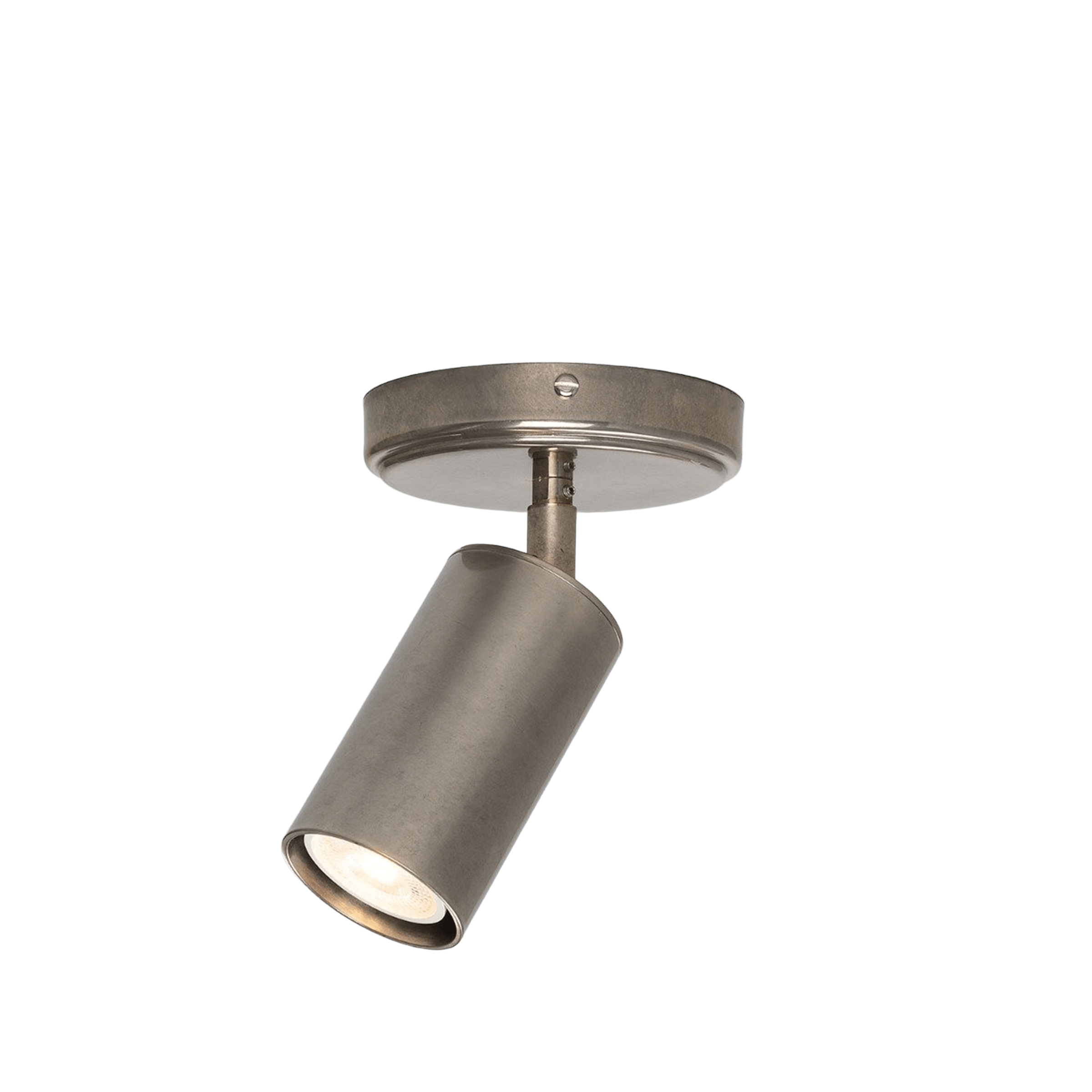 Mullan Lighting Lighting Antique Silver Evanston Directional Brass Ceiling Spot Light