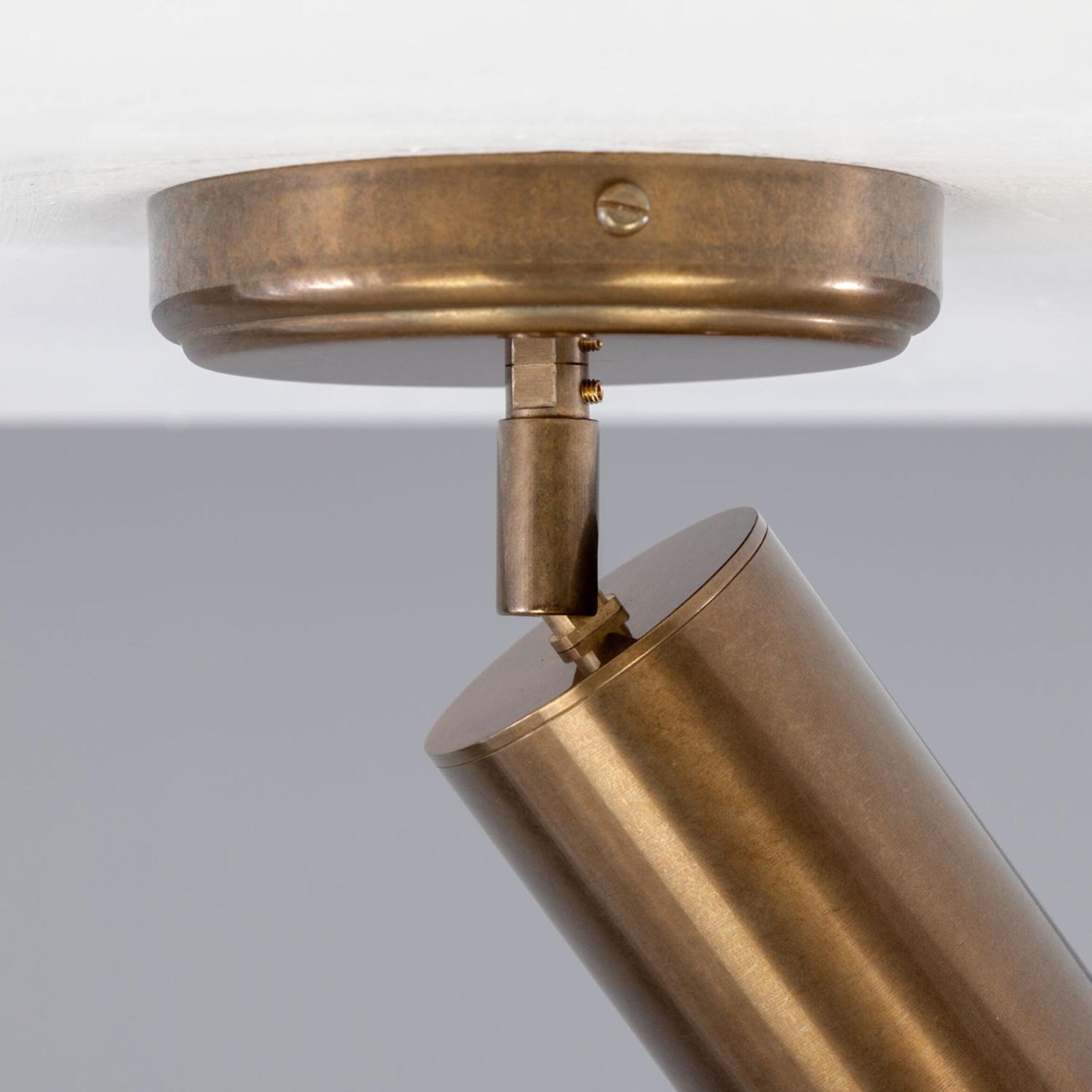 Mullan Lighting Lighting Evanston Directional Brass Ceiling Spot Light