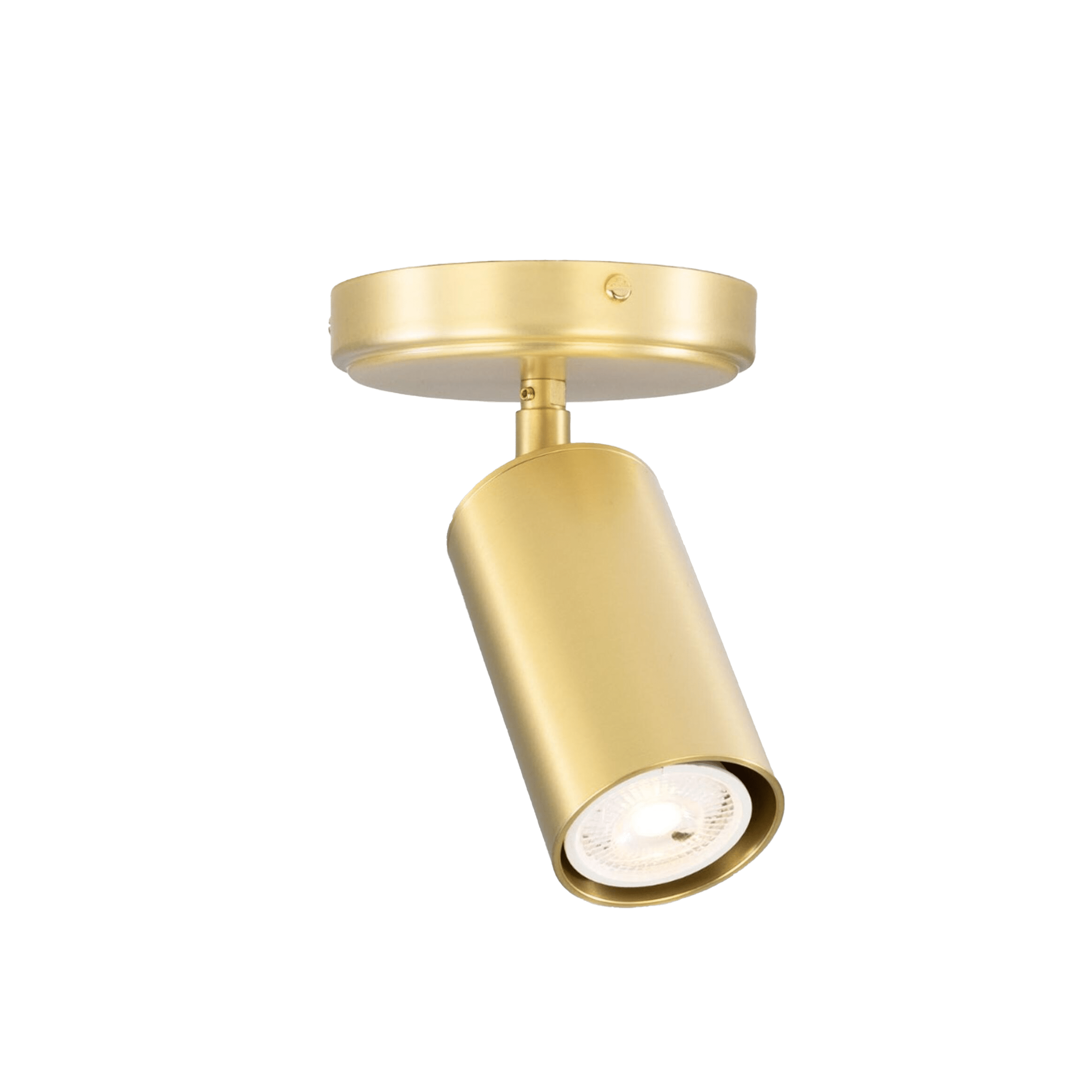 Mullan Lighting Lighting Satin Brass Evanston Directional Brass Ceiling Spot Light