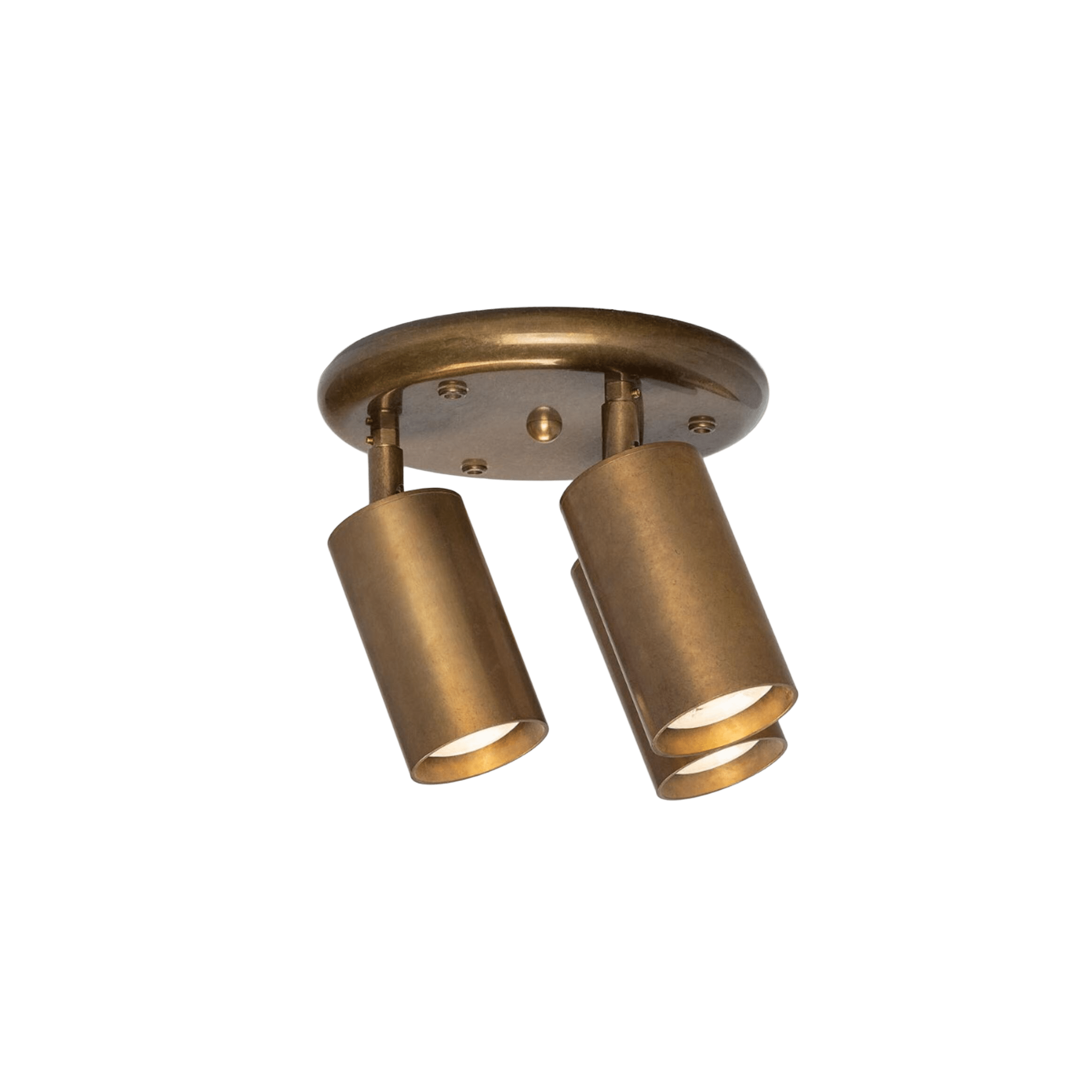 Mullan Lighting Lighting Evanston Three Light Directional Brass Ceiling Spotlight