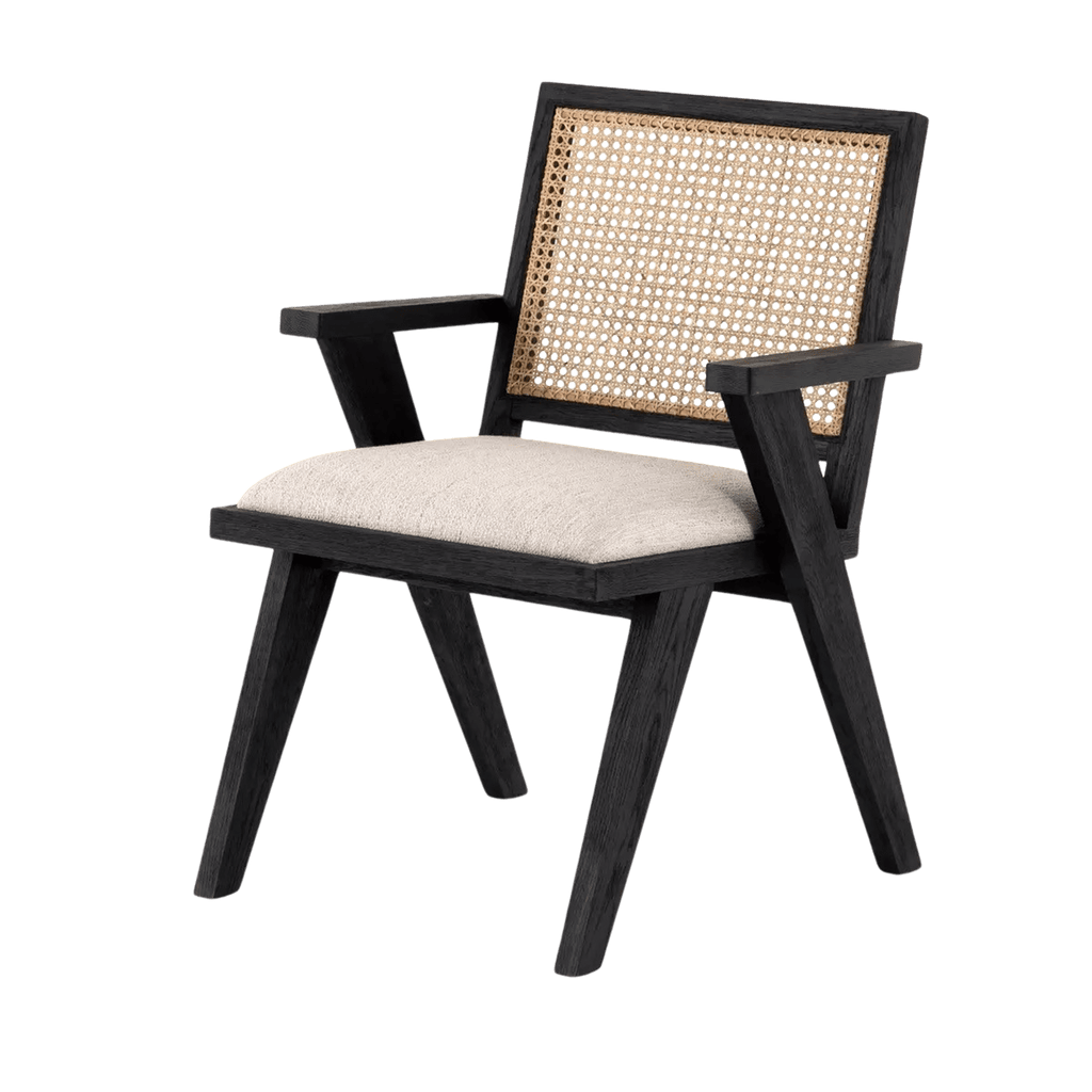 Four Hands Furniture Drifted Matte Black Flora Dining Chair