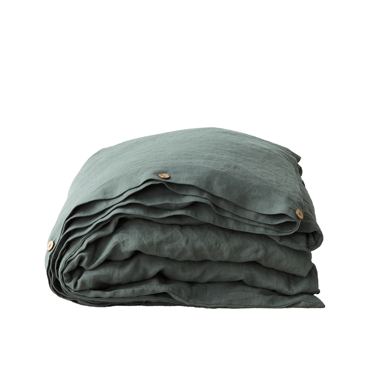 Forest Green Linen Duvet Cover Asher + Rye