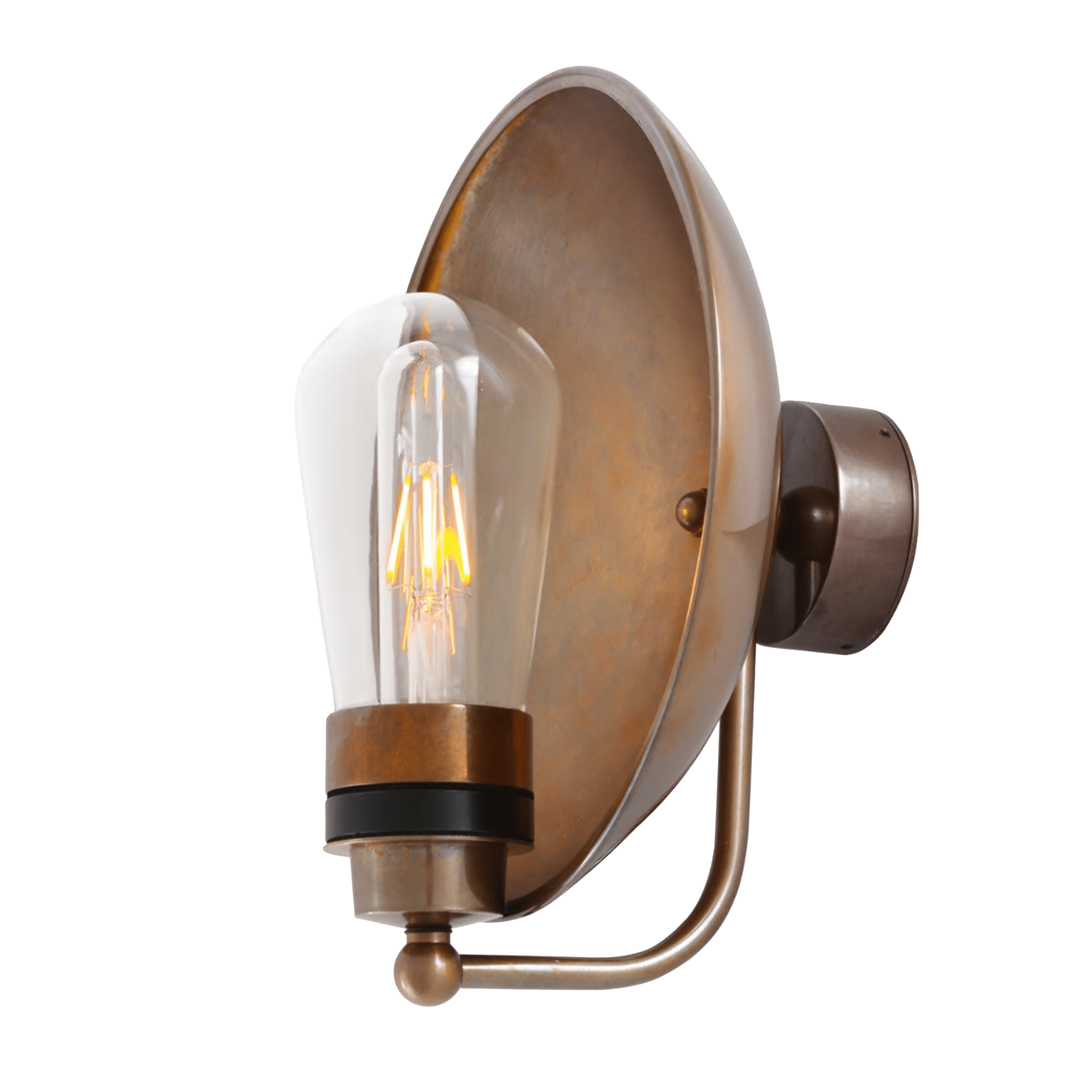 Mullan Lighting Lighting Galit Brass Dish Wall Light