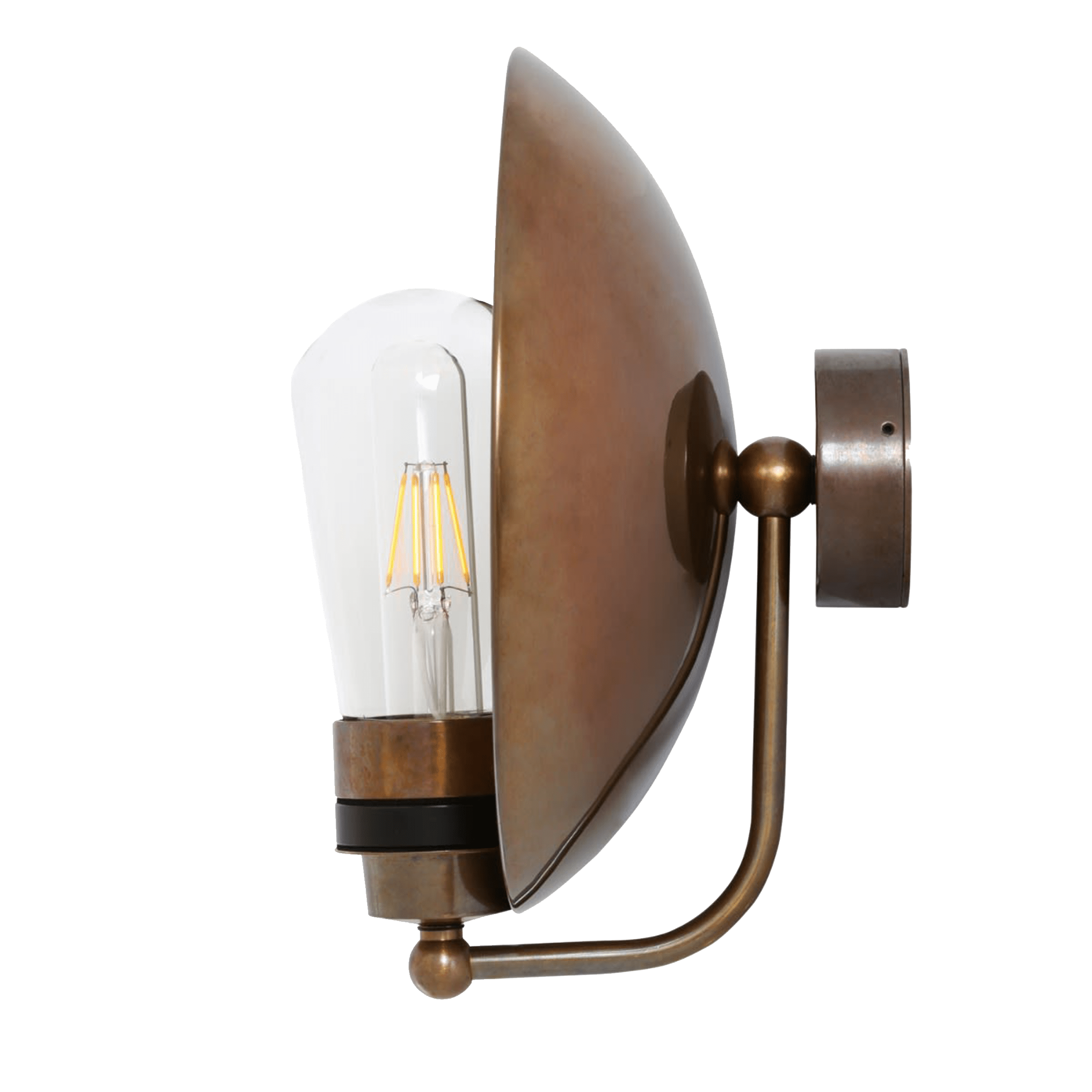 Mullan Lighting Lighting Galit Brass Dish Wall Light