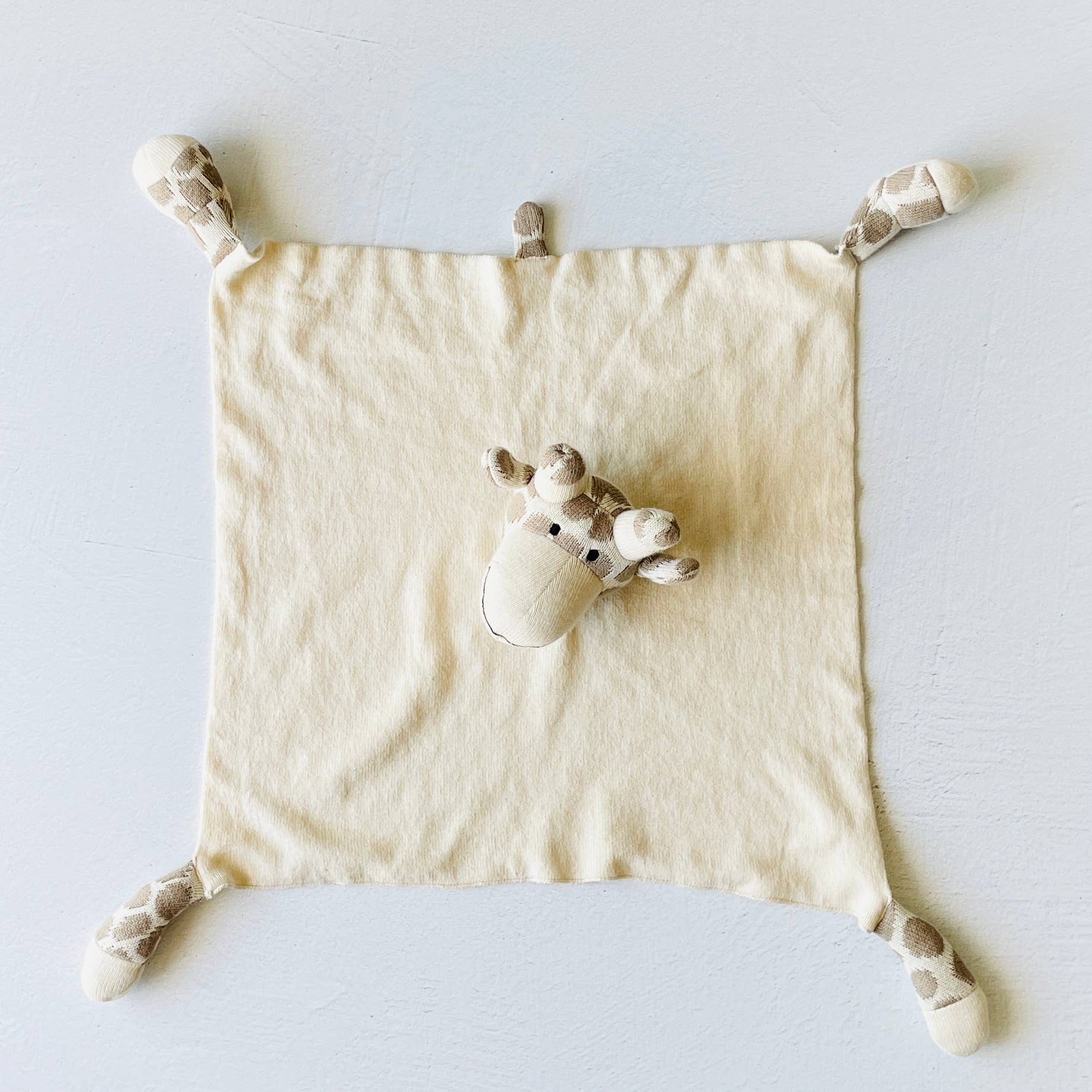 Viverano Organics Baby & Toddler Giraffe - Organic Baby Lovey Security Blanket Cuddle Cloth