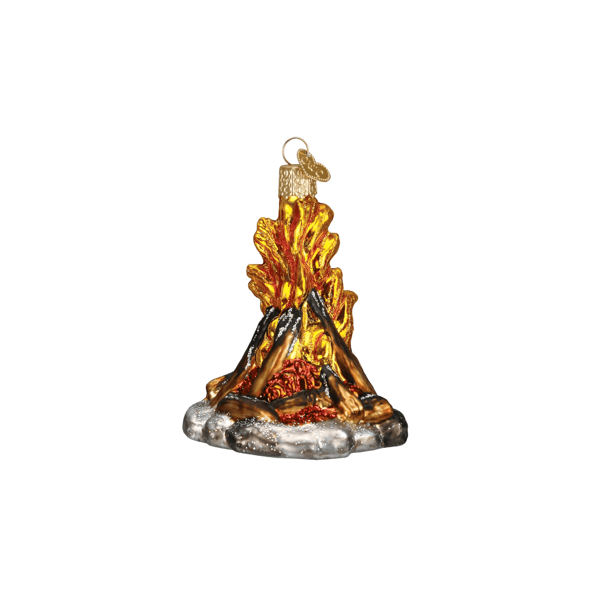 Old World Christmas SHOP Glass Campfire Christmas Ornament
