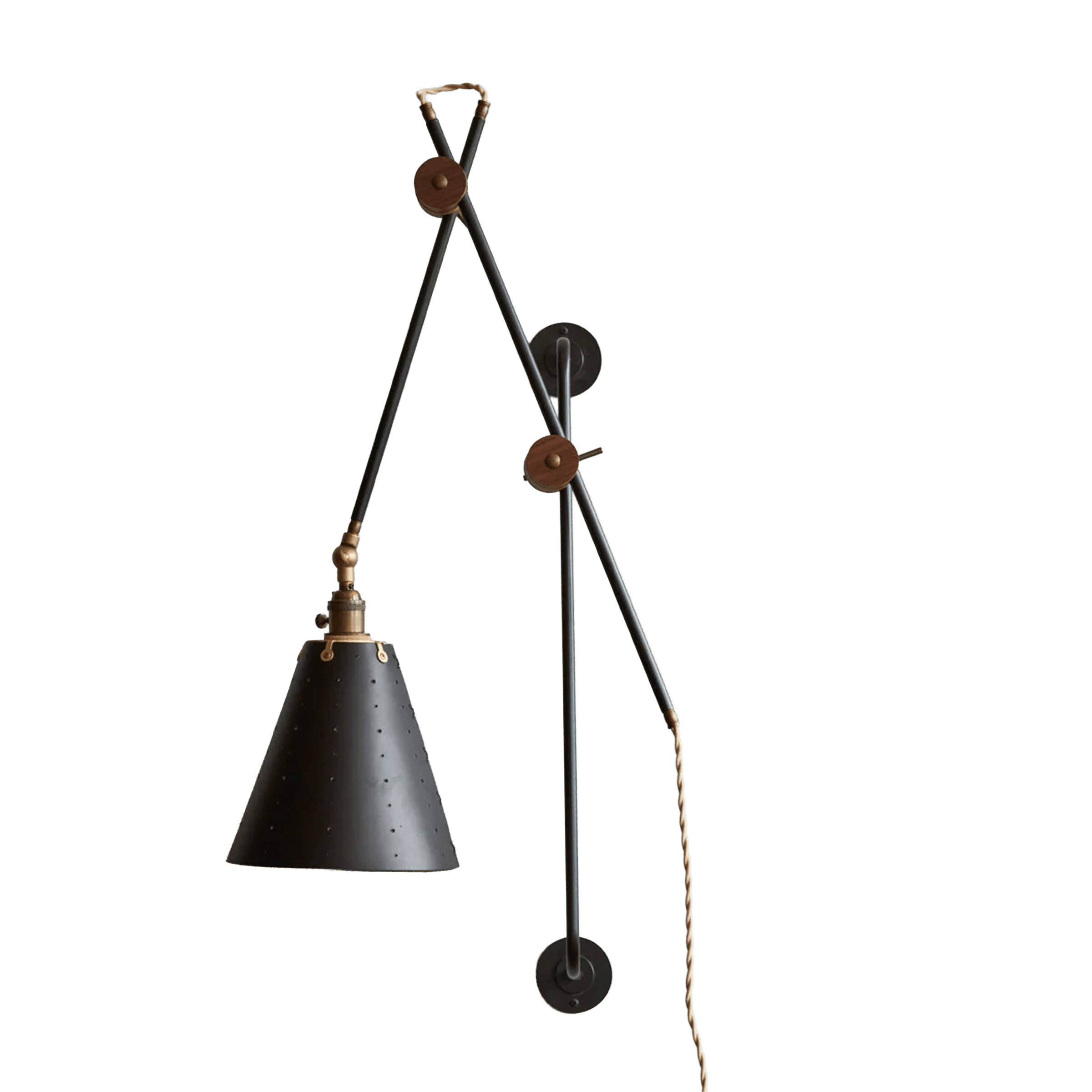 Lostine Lighting Black / Plug-In Grace Articulating Wall Sconce
