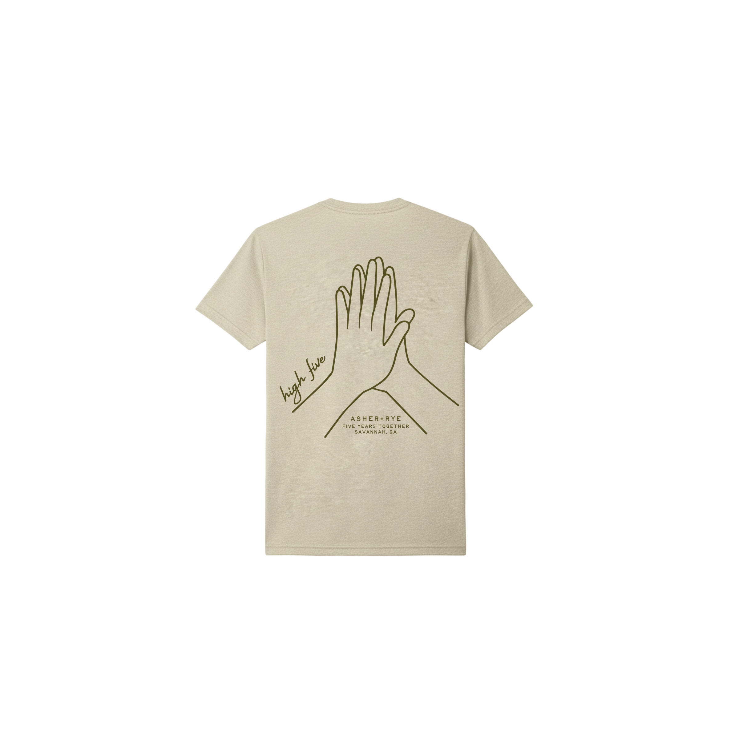Warehouse Uniform & Embroidery SHOP Cream / Small High Five Tee