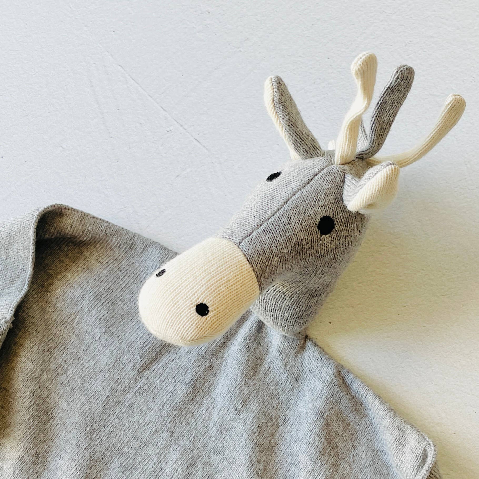 Viverano Organics Baby & Toddler Natural Heather Horse - Organic Baby Lovey Security Blanket Cuddle Cloth