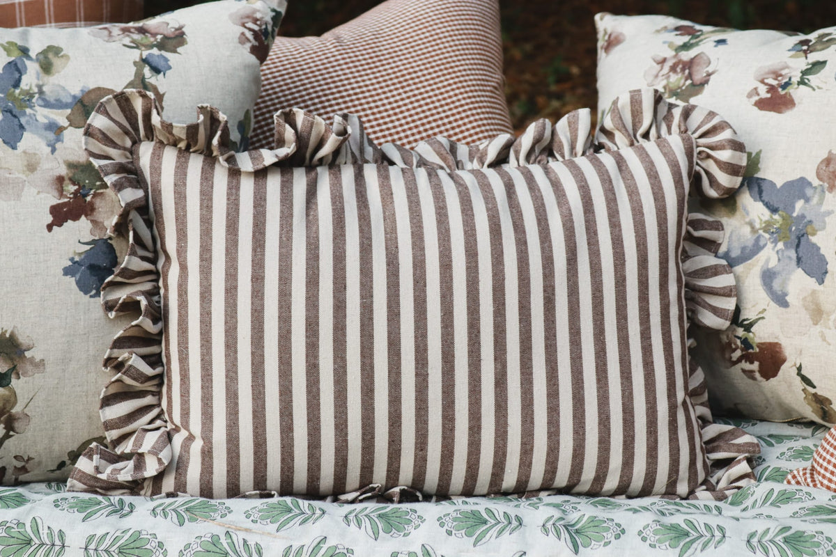 RW Studio SHOP Hudson Striped Ruffle Pillow, 15" x 20"
