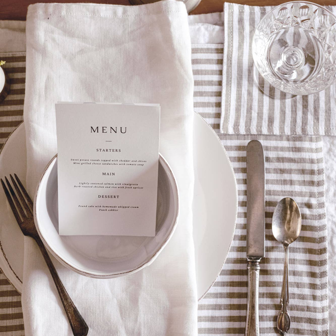 Heirloomed Collection SHOP Keepsake Oatmeal Linen Placemat