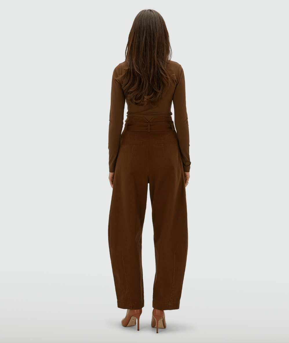 Josh V SHOP Kian High-Rise Balloon Fit Trousers, Brown