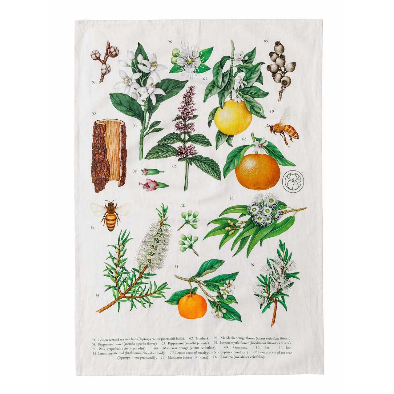 Koala Eco Koala Eco - Linen & Cotton Terra Botanical Tea Towel