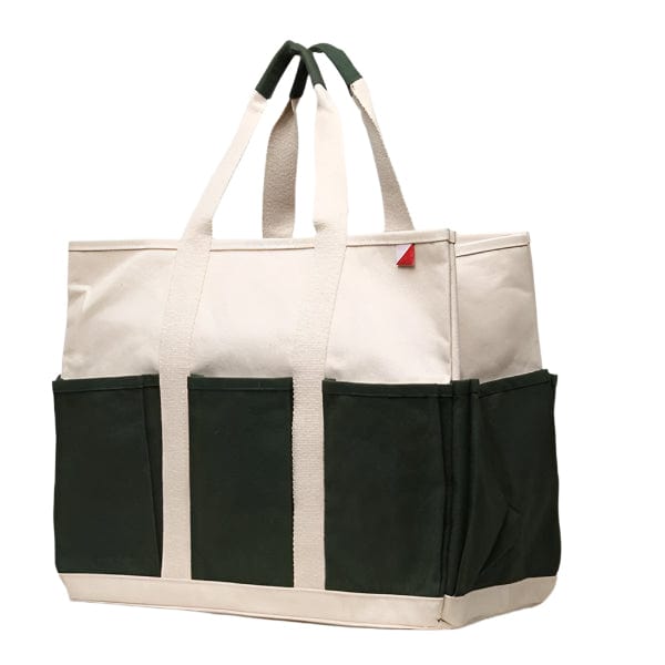 ShoreBags Tote Hunter Green Large Multi-Pocket Canvas Tote