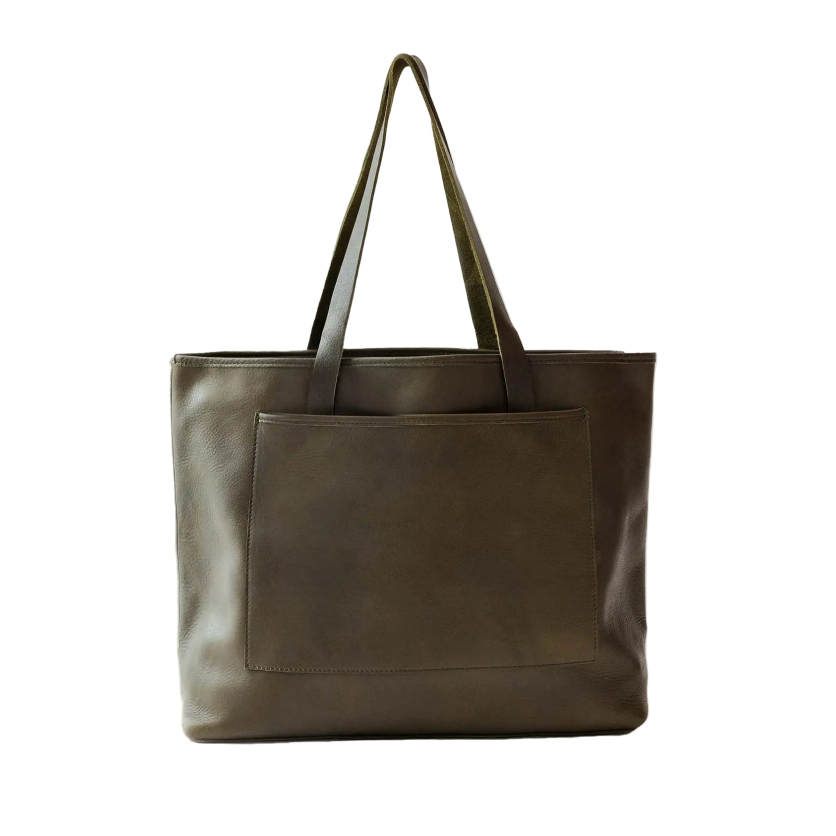 WP Standard SHOP Olive Leather Zippered Tote