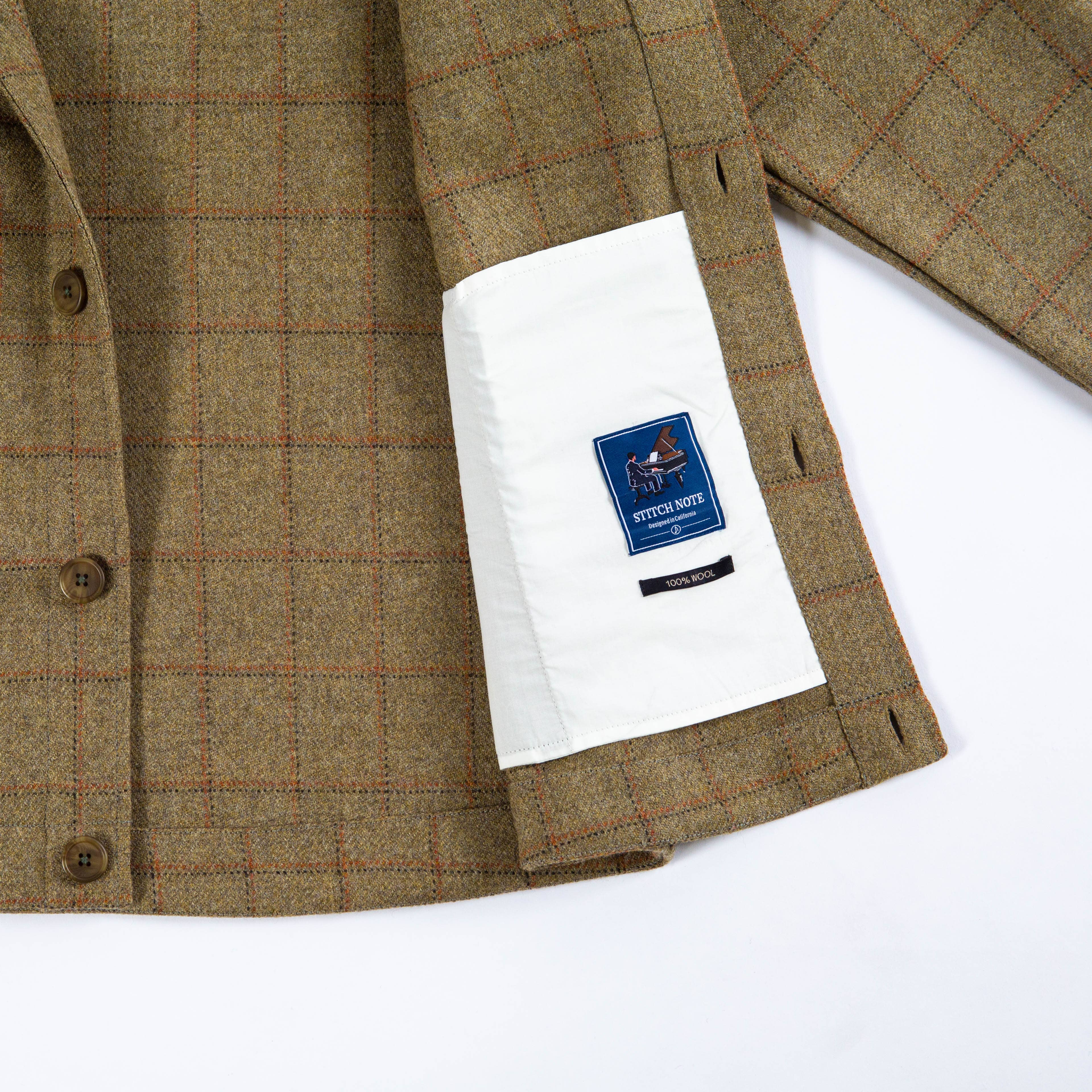 Stitch Note Clothing Melange Wool Jacket in Various Colors