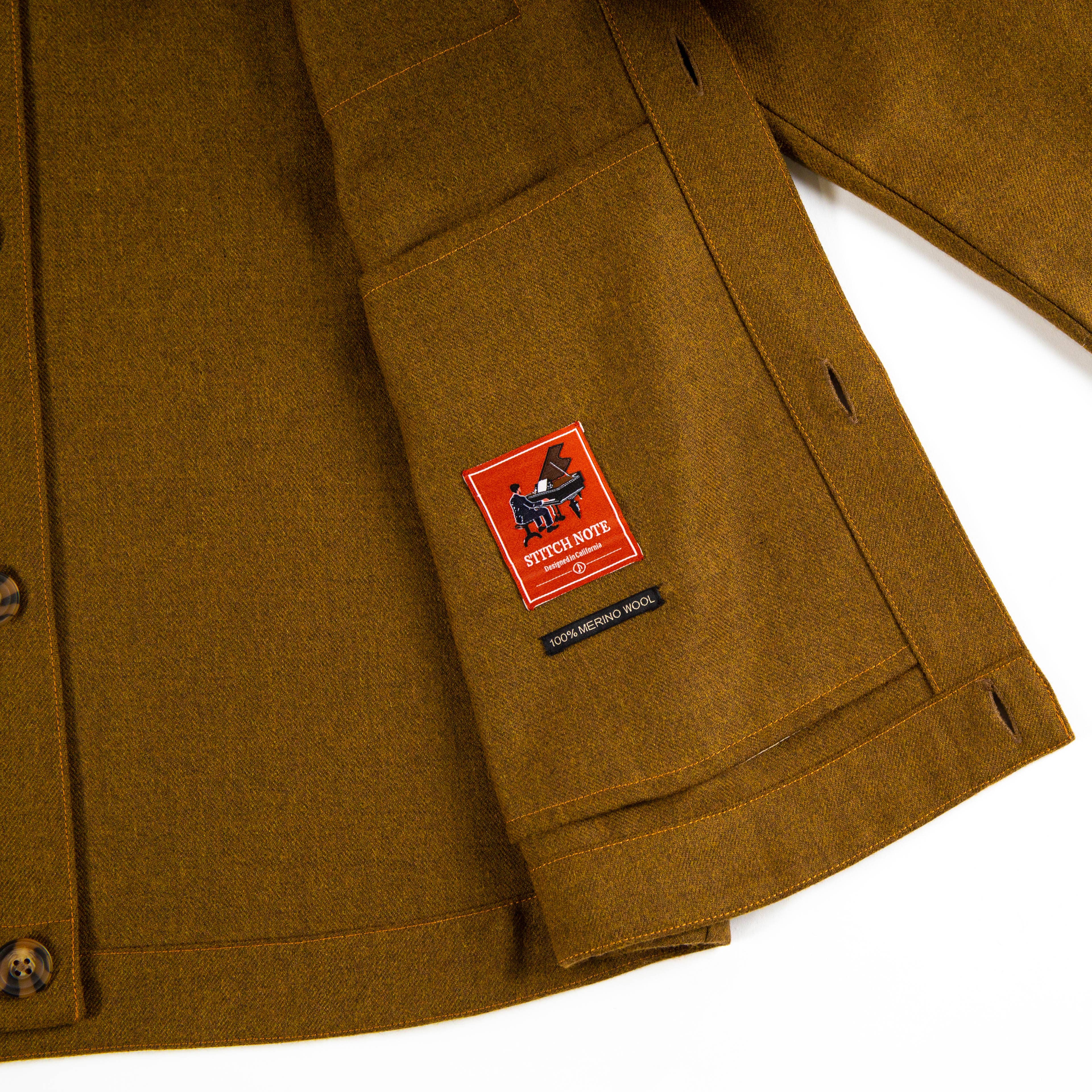 Stitch Note Clothing Melange Wool Jacket in Various Colors