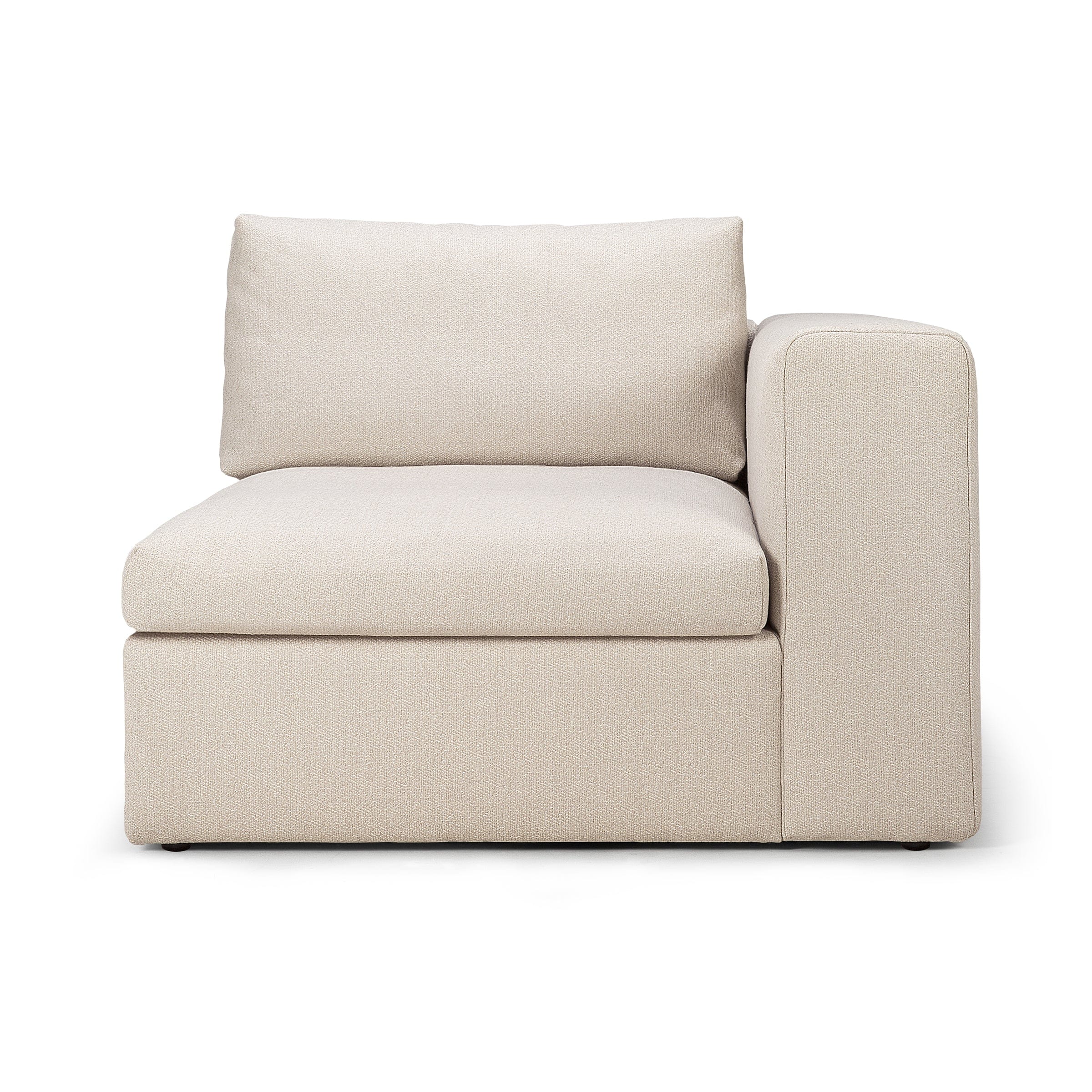 Ethnicraft Furniture Off White - Left Arm Mellow Modular Sofa, End Seater