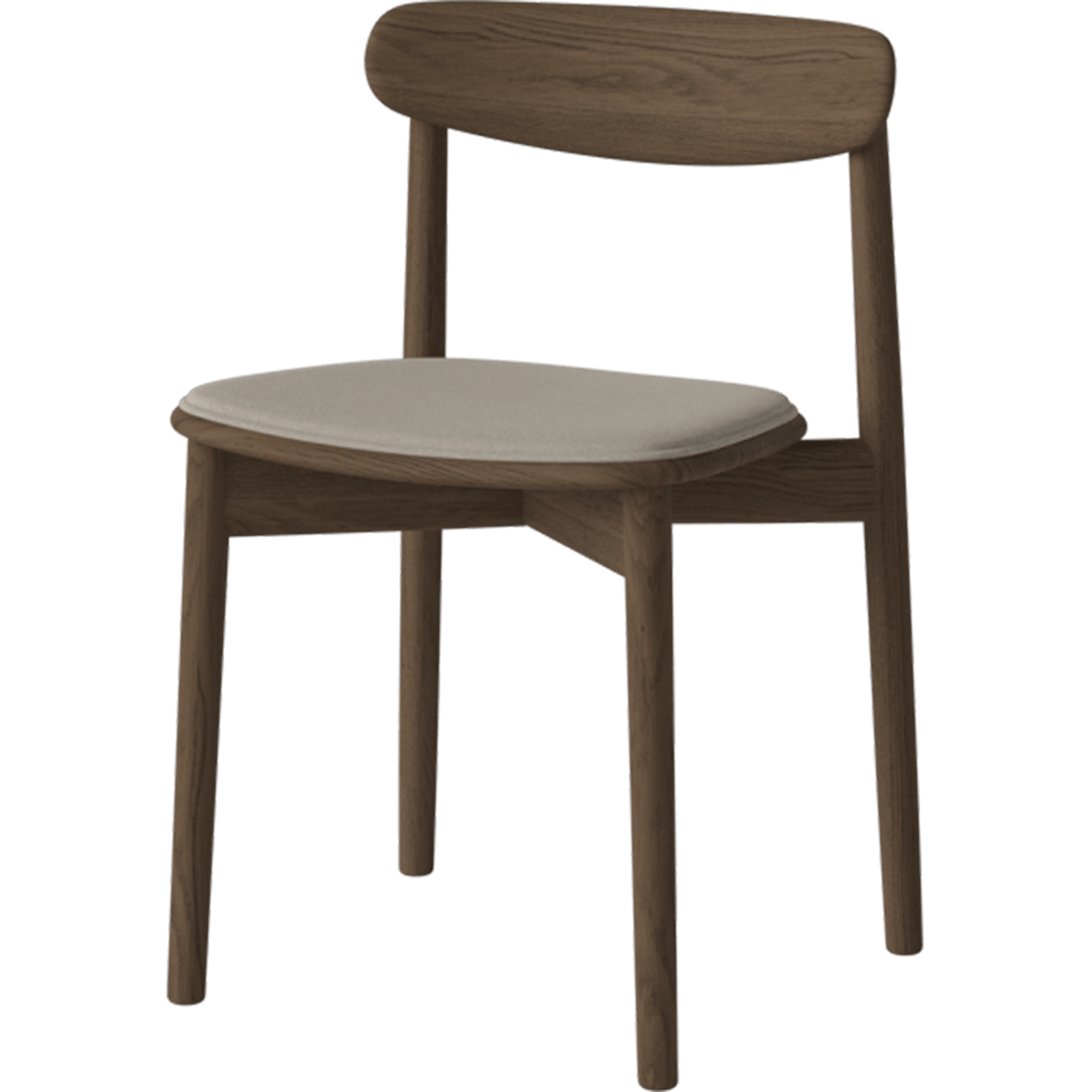 Bolia Furniture Soil Smooth Weave / Sand / Dark Oiled Oak Merge Upholstered Dining Chair