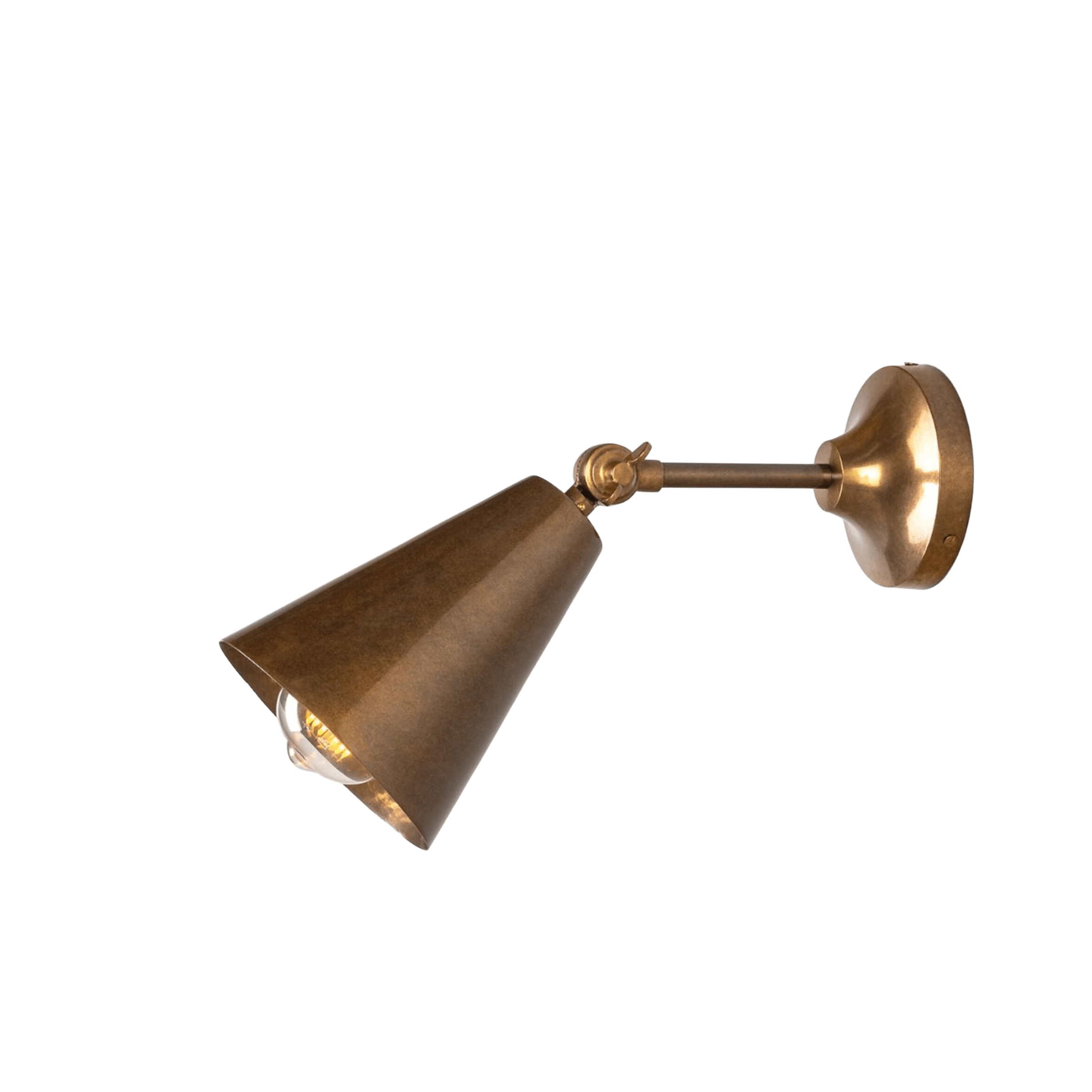 Mullan Lighting Lighting Antique Brass Moya Adjustable Brass Wall Sconce